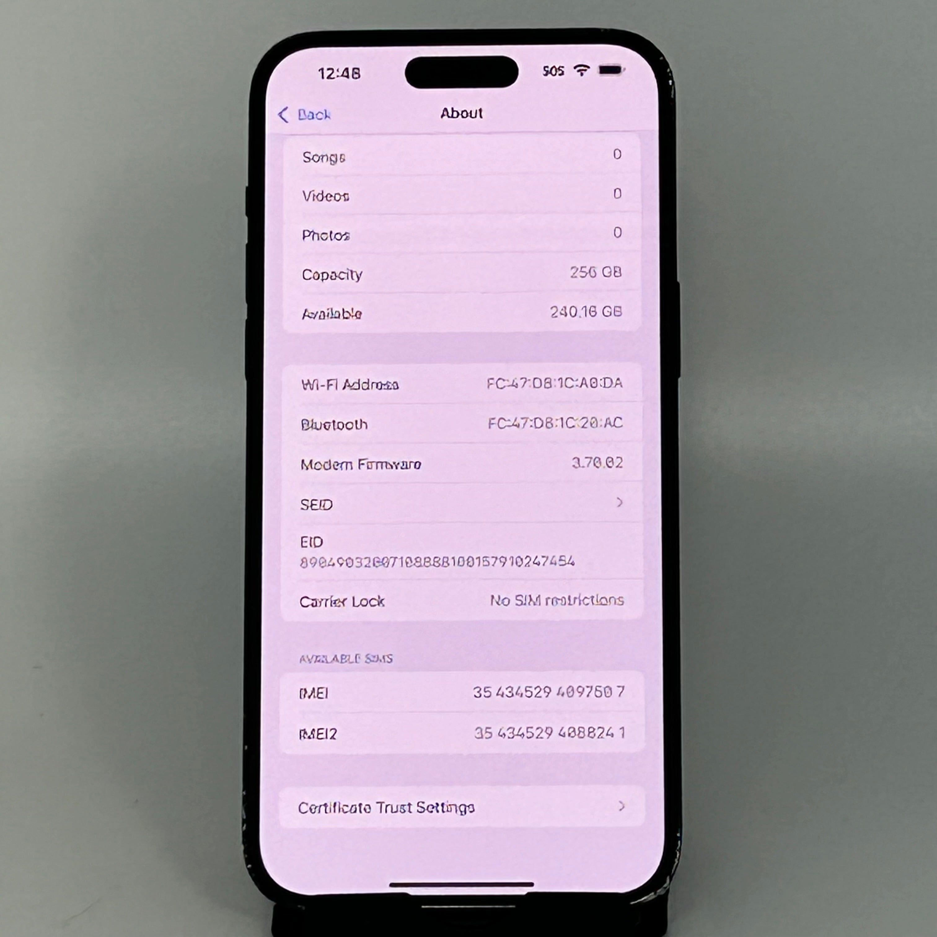 Apple iPhone 14 Pro Max 256GB Space Black Unlocked 99% BH
