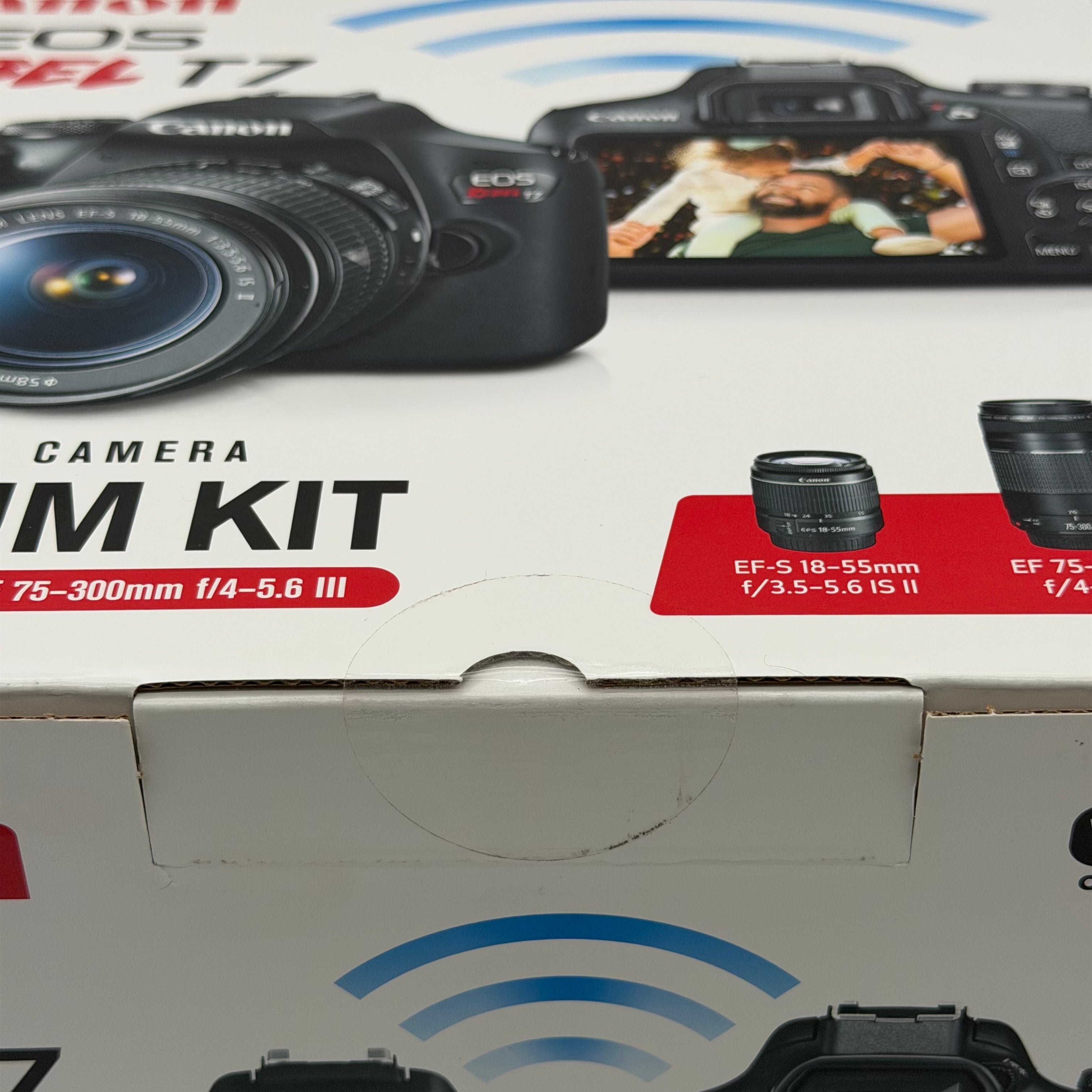 NEW Canon EOS Rebel T7 24.1MP Digital Camera - Black (Kit with 18-55mm and 75-300mmg