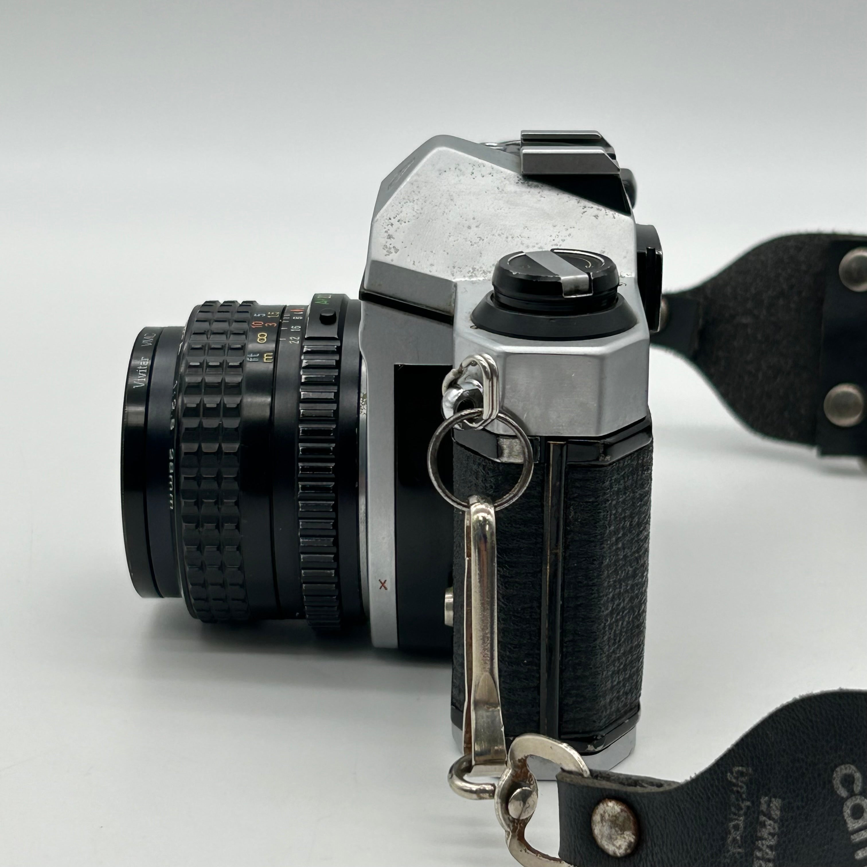 Asahi Pentax K-1000 SE 35mm SLR Film Camera w/ 28mm 1:2 Lens & Strap - Untested
