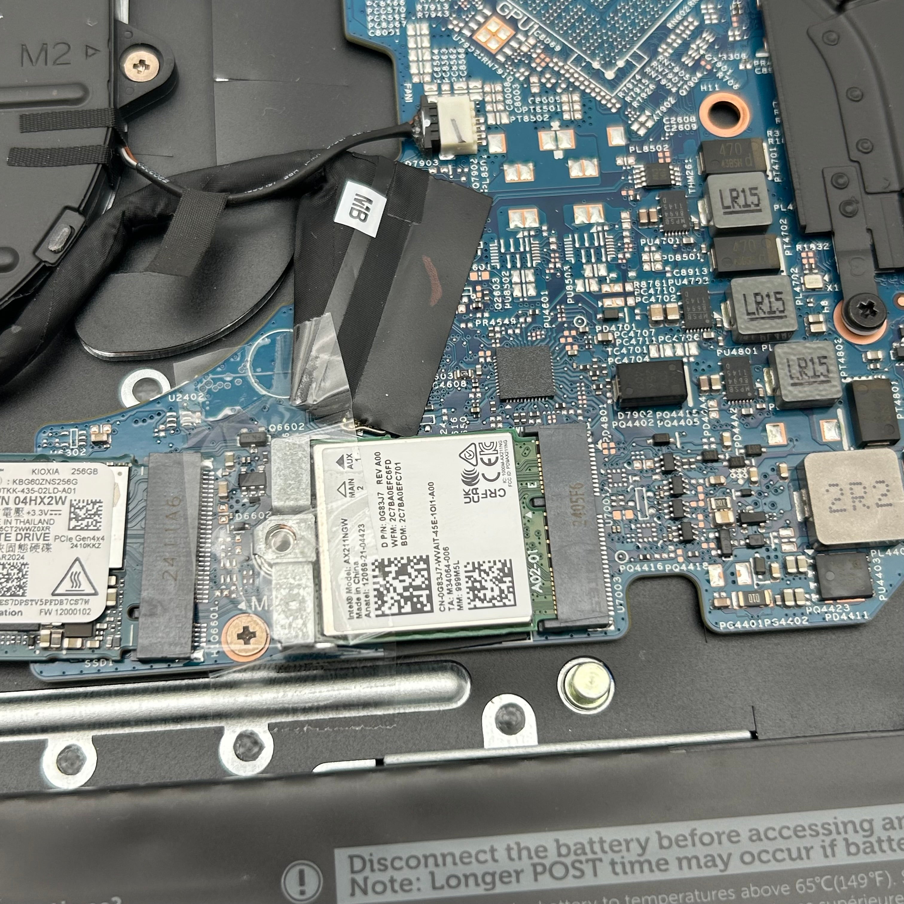 Dell Latitude 3550 Motherboard Used - Parts with Battery, Fan & SSD 256GB