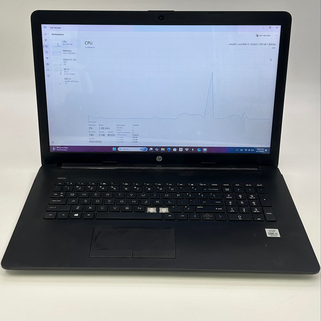 HP 17-by3613dx 17-inch Laptop Core i5 10th Gen 8GB RAM 256GB SSD - *READ*