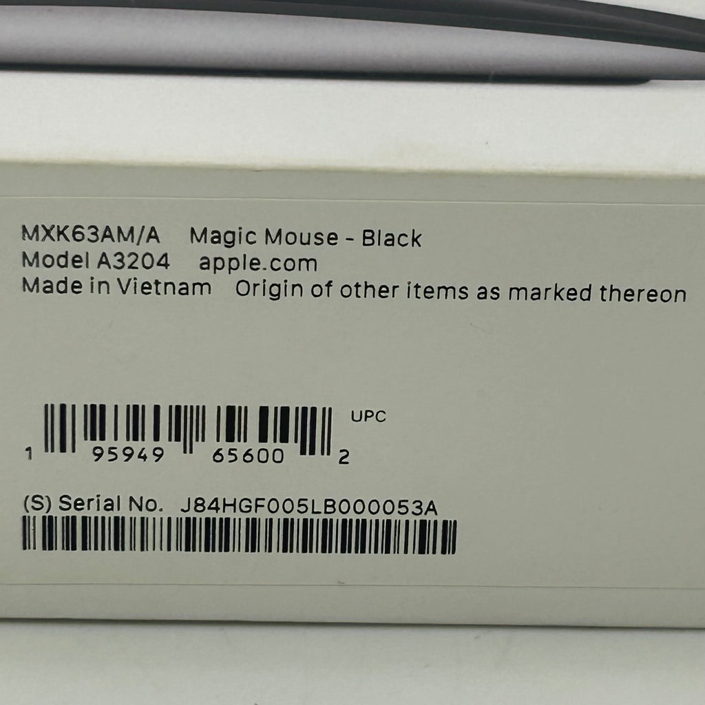 Apple Magic Mouse - Wireless Mouse - Black (A3204) - Used with box
