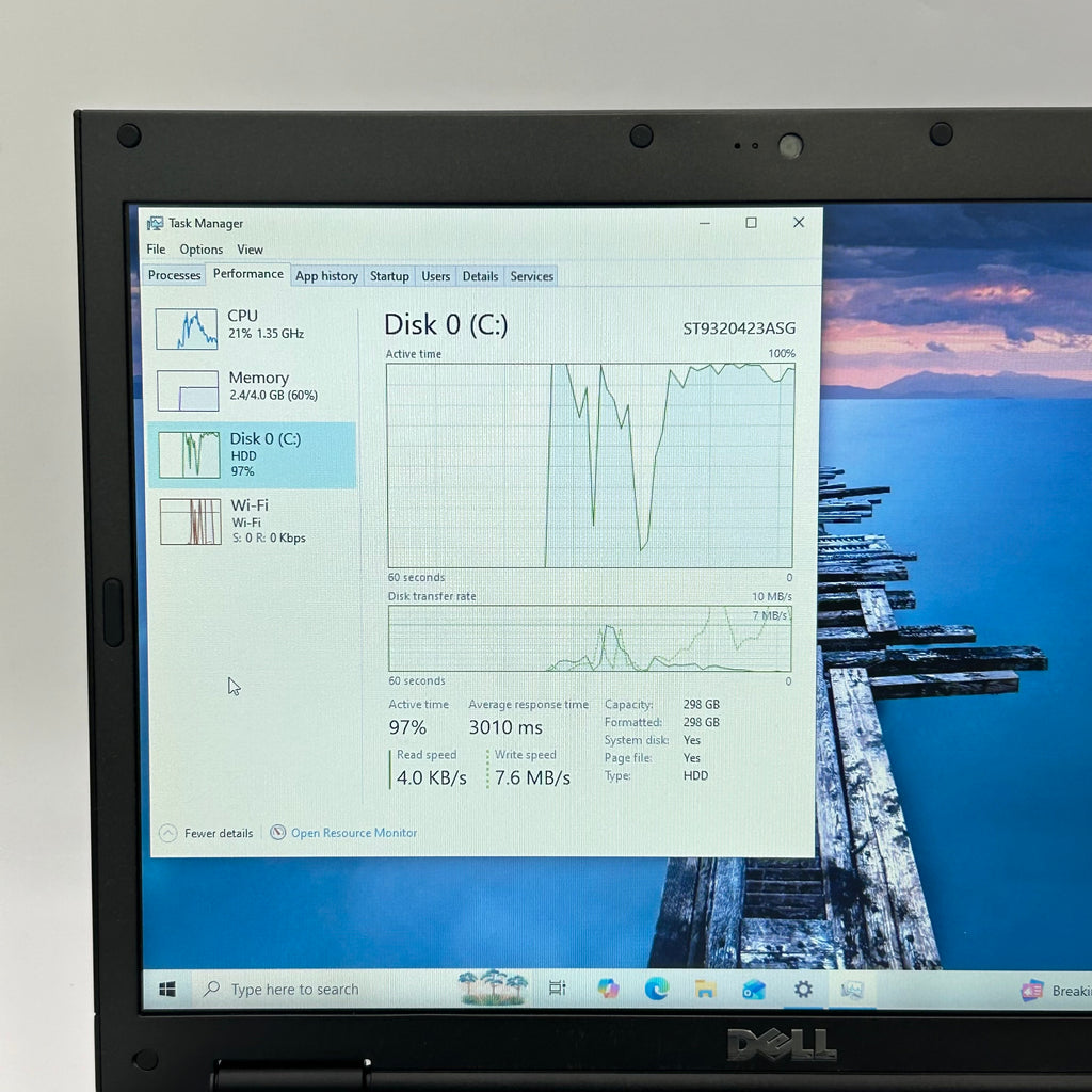 Dell Vostro 1520 15" Laptop Core 2 Duo T6570 4gb Ram 320gb HDD Windows 10 Home