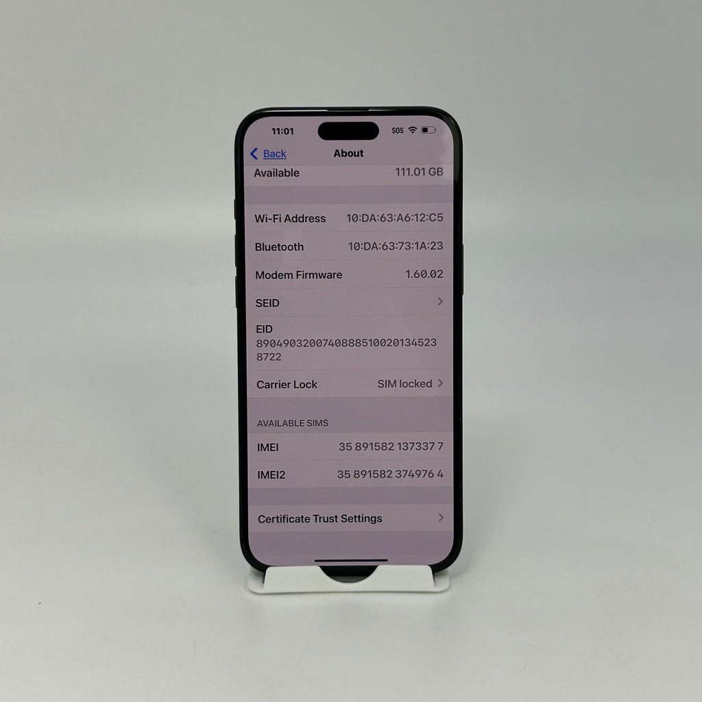 T-Mobile Apple iPhone 16 Plus 128GB Black MXUT3LL/A 100% BH