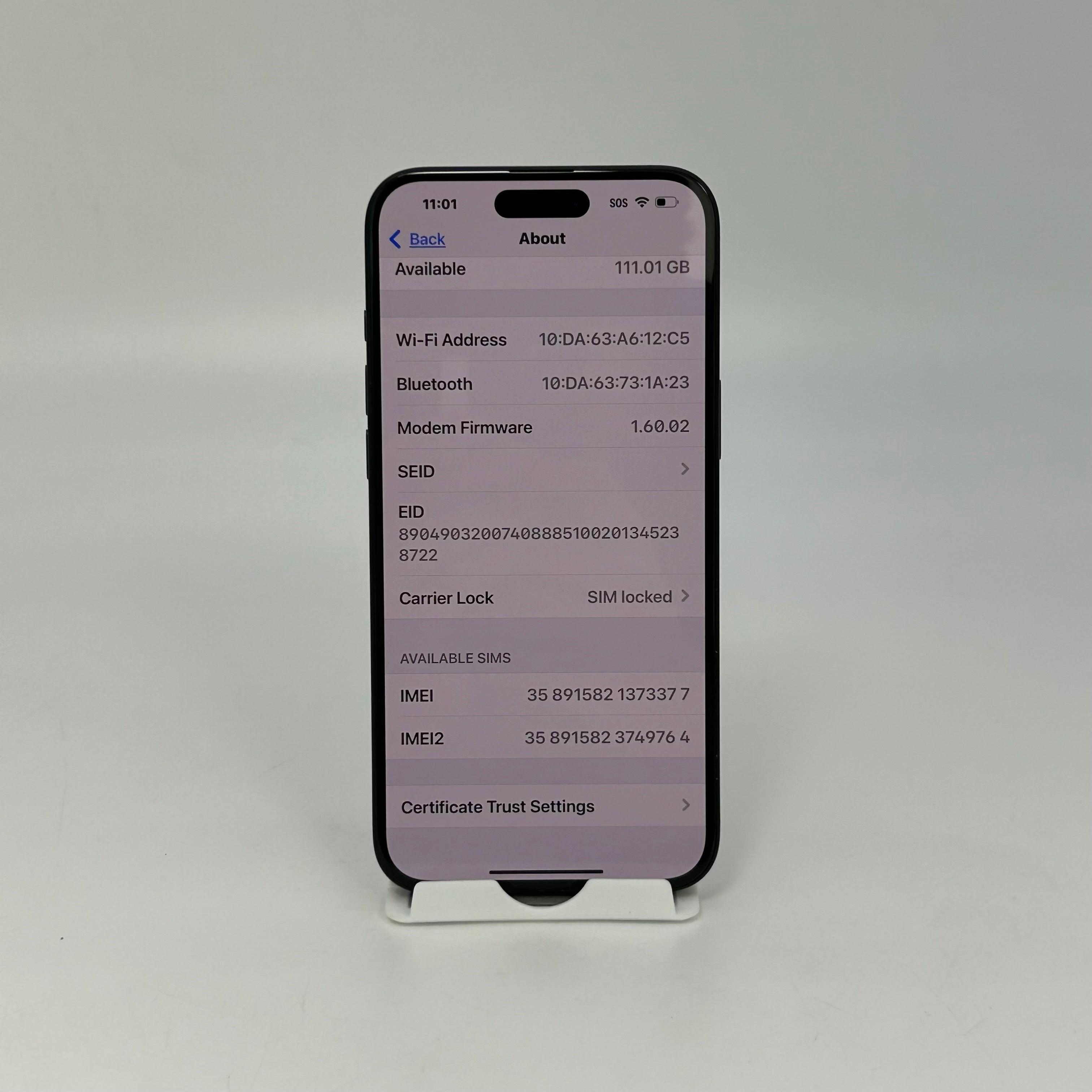 T-Mobile Apple iPhone 16 Plus 128GB Black MXUT3LL/A 100% BH