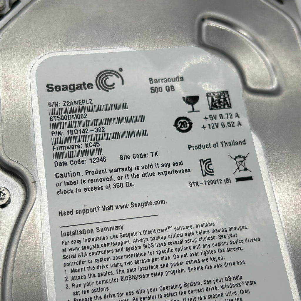 Lot of 11 Seagate Barracuda 500GB 3.5" SATA Hard Drives ST500DM002 UNTESTED