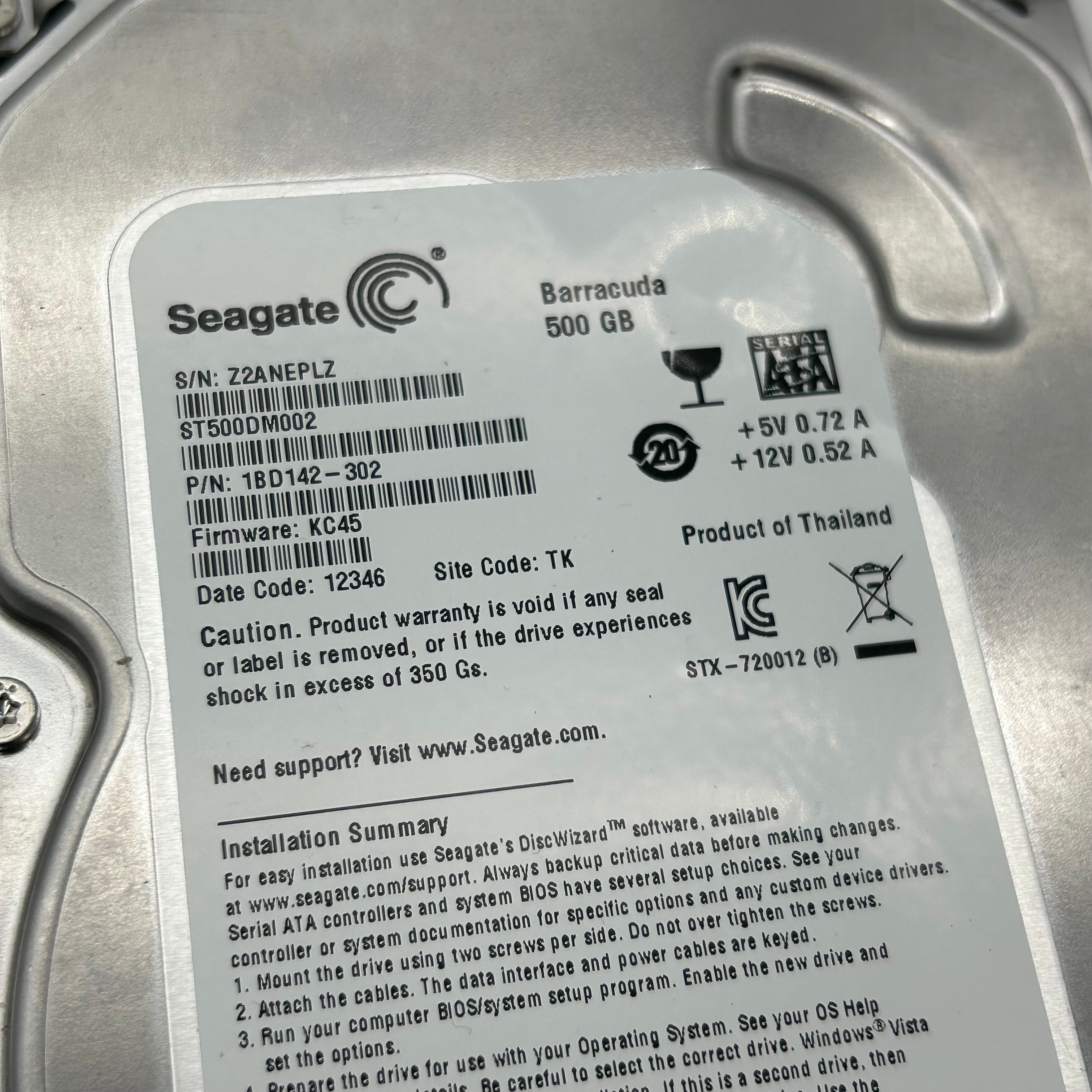Lot of 11 Seagate Barracuda 500GB 3.5" SATA Hard Drives ST500DM002 UNTESTED