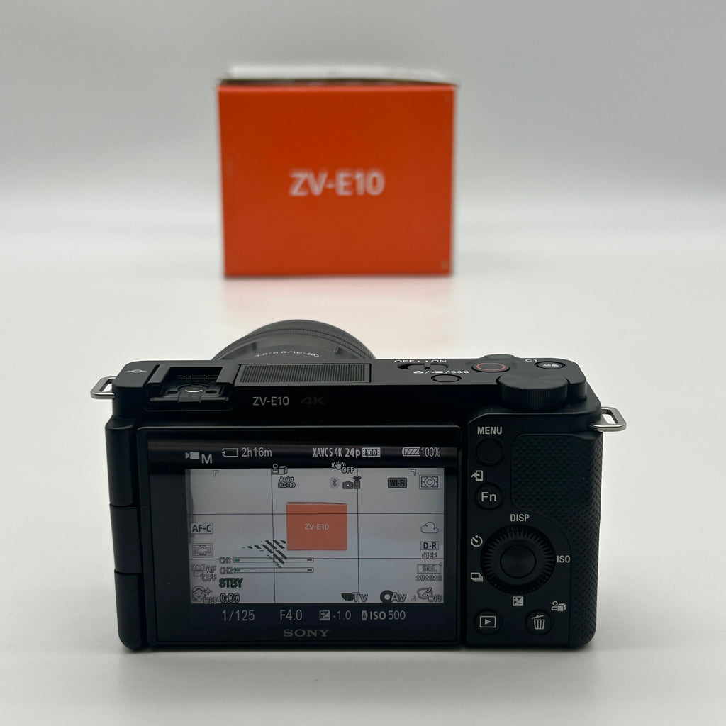 Sony Alpha ZV-E10 APS-C Mirrorless Vlog Camera Kit 16-55mm Lens Black