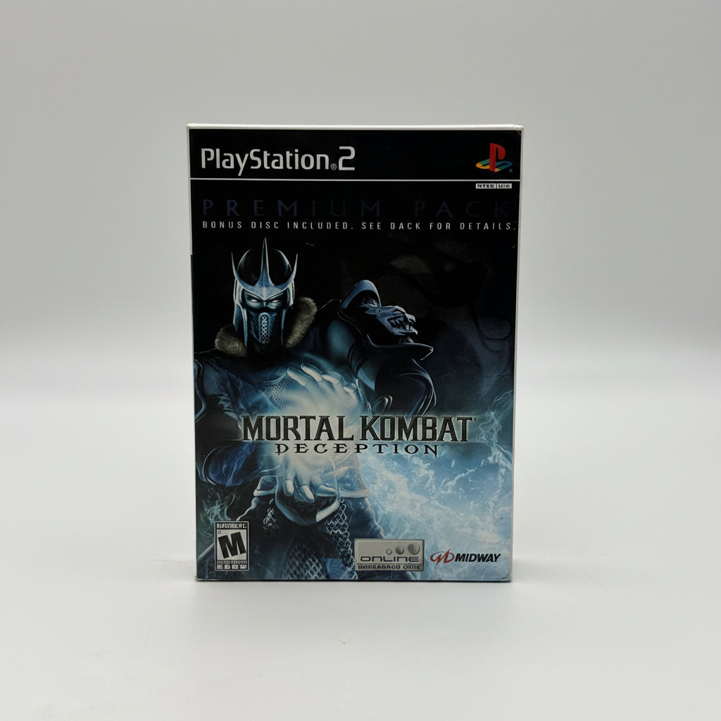 Mortal Kombat Deception Premium Pack (PlayStation 2, PS2 2004) CIB W/ Metal Card