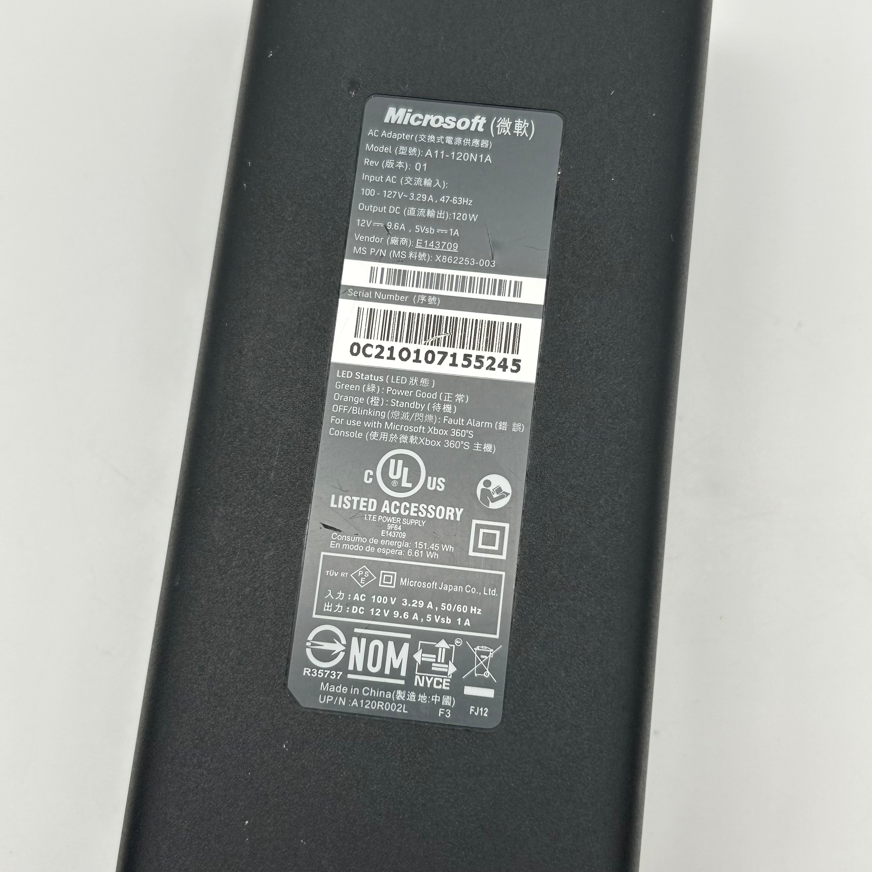 Xbox 360 S Slim Black (Model 1439) Video Game System - Used