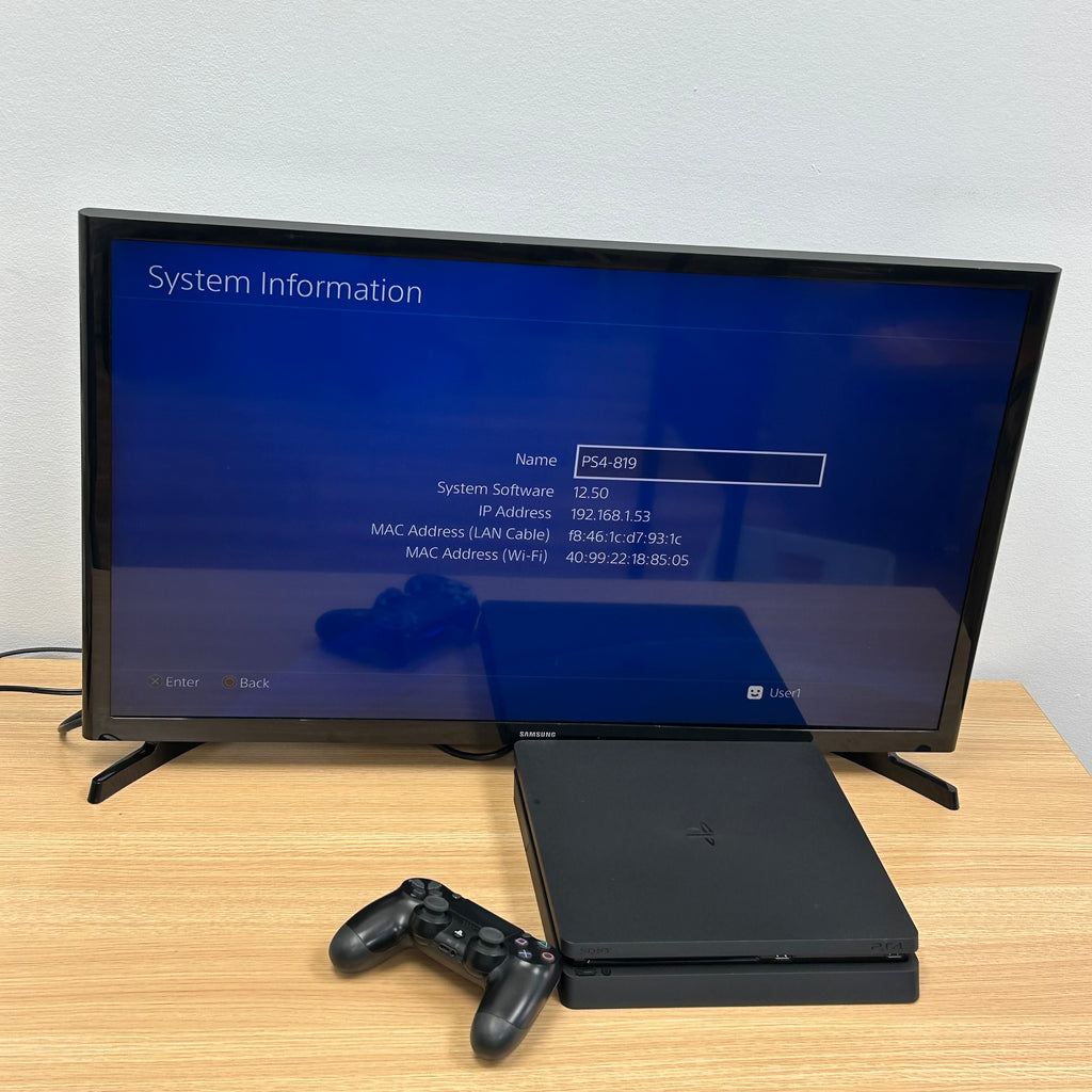 Sony PlayStation 4 Slim CUH-2115B 1 TB Video Game Console Bundle w/1 Controller