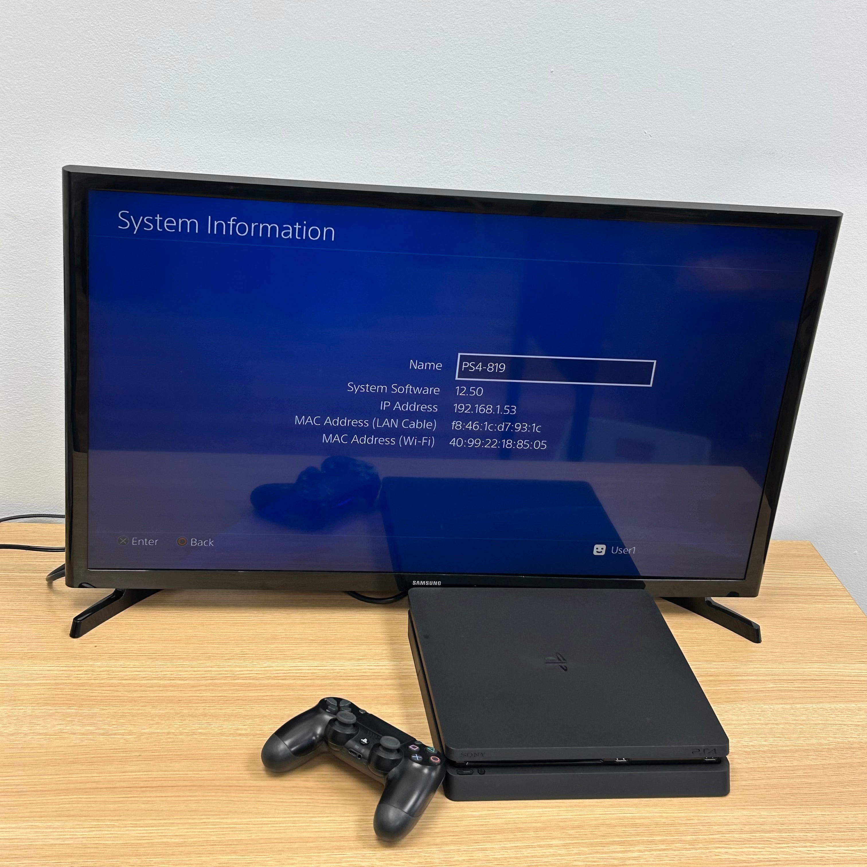 Sony PlayStation 4 Slim CUH-2115B 1 TB Video Game Console Bundle w/1 Controller