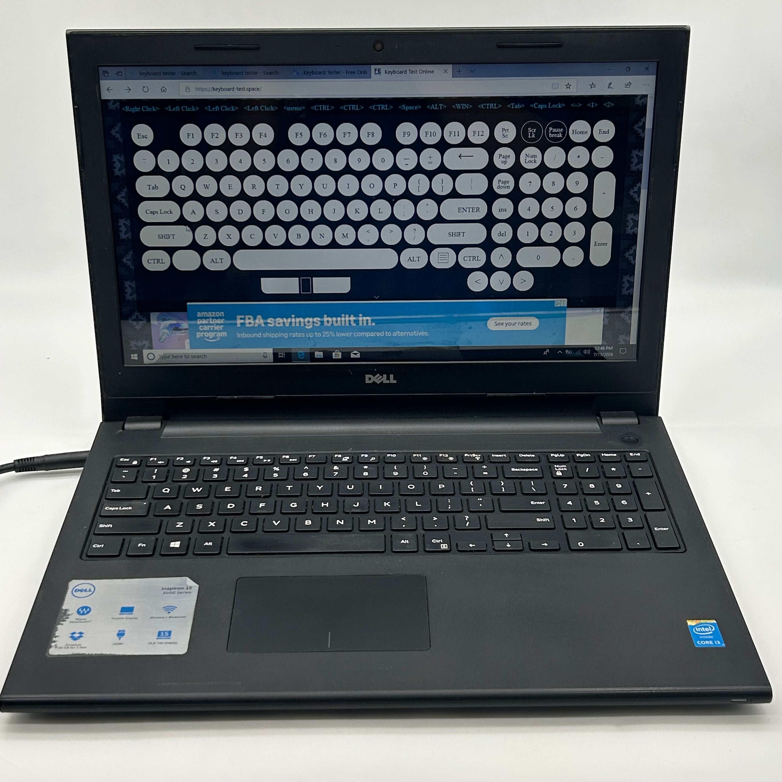 Dell Inspiron 3543 15" Core i3 4GB RAM 512GB HDD Black w/ Charger
