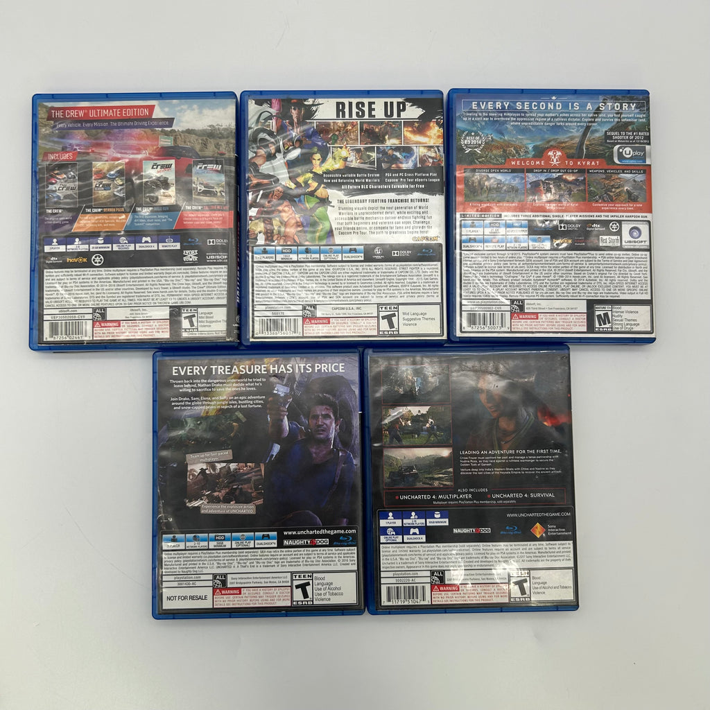 Sony PS4 Slim 500GB Bundle CUH-2015A - Working Console / 5 Games / Dock & 2 Controllers (Stick Drift)