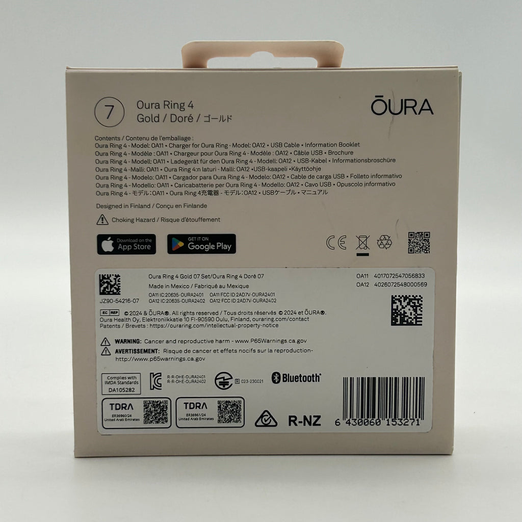 Oura Ring 4 - Size 7 (Gold) w/ Charging Base & Box