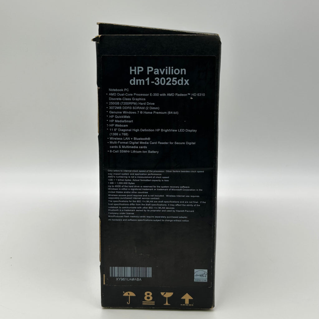 HP Pavilion dm1-3025dx 11.6" Laptop AMD E-350 3GB RAM 250GB HDD Gray