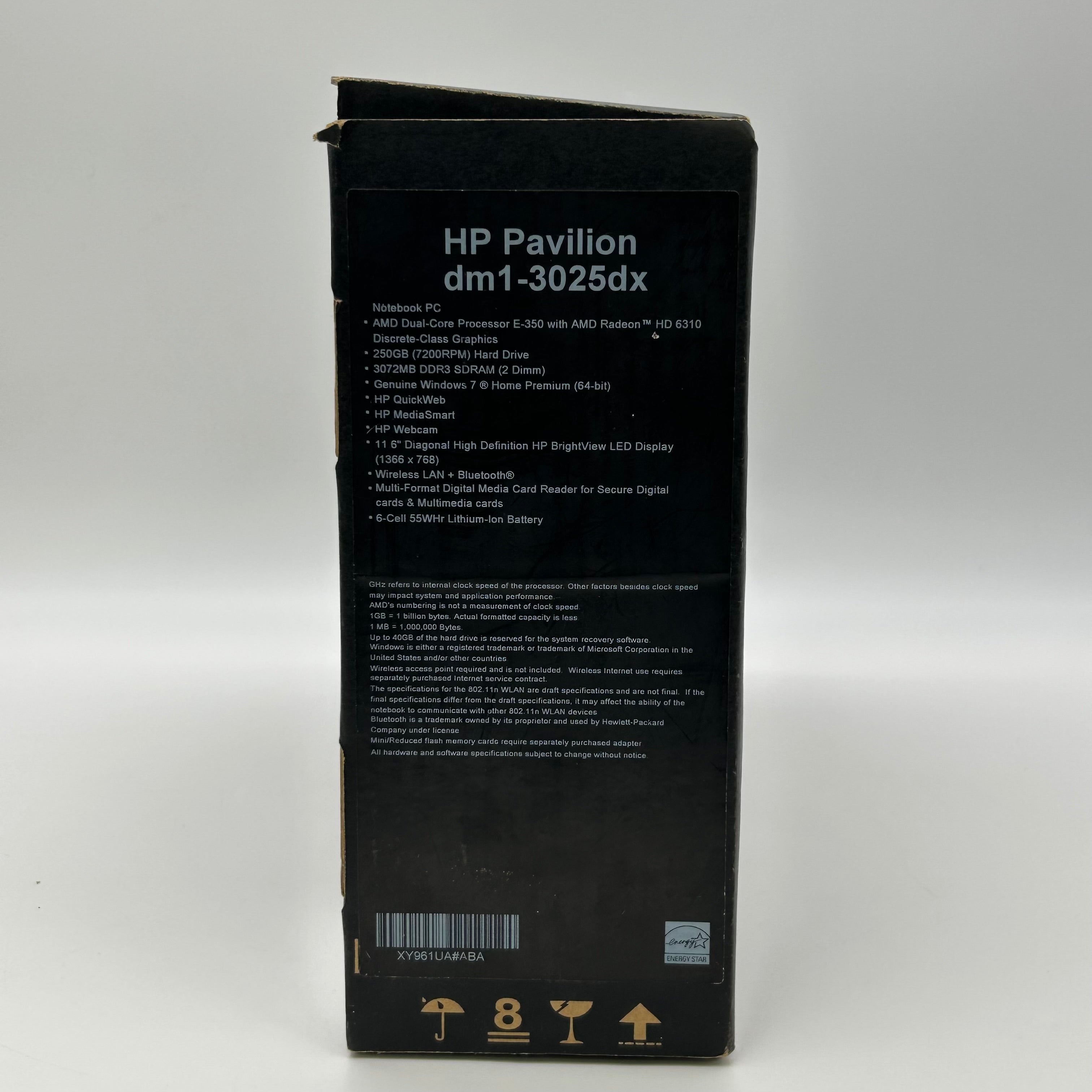 HP Pavilion dm1-3025dx 11.6" Laptop AMD E-350 3GB RAM 250GB HDD Gray