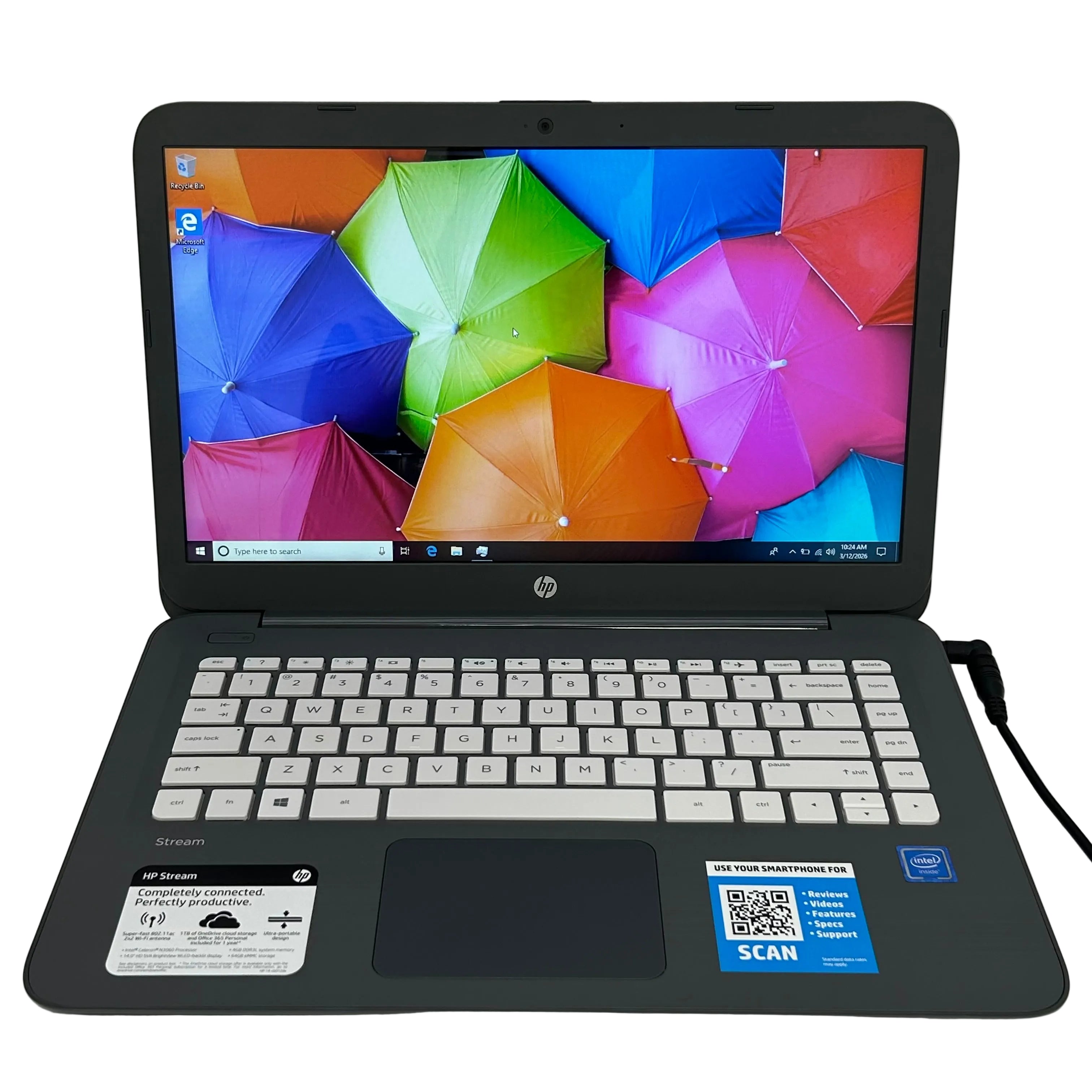 HP Stream 14-CB012DX 14" Celeron N3060 4GB RAM 64GB SSD Win 10