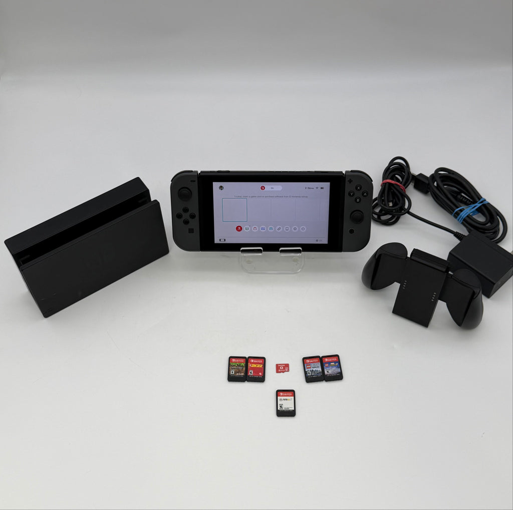 Nintendo Switch HAC-001 32GB Console with Gray Joy‑Cons Bundle - Tested