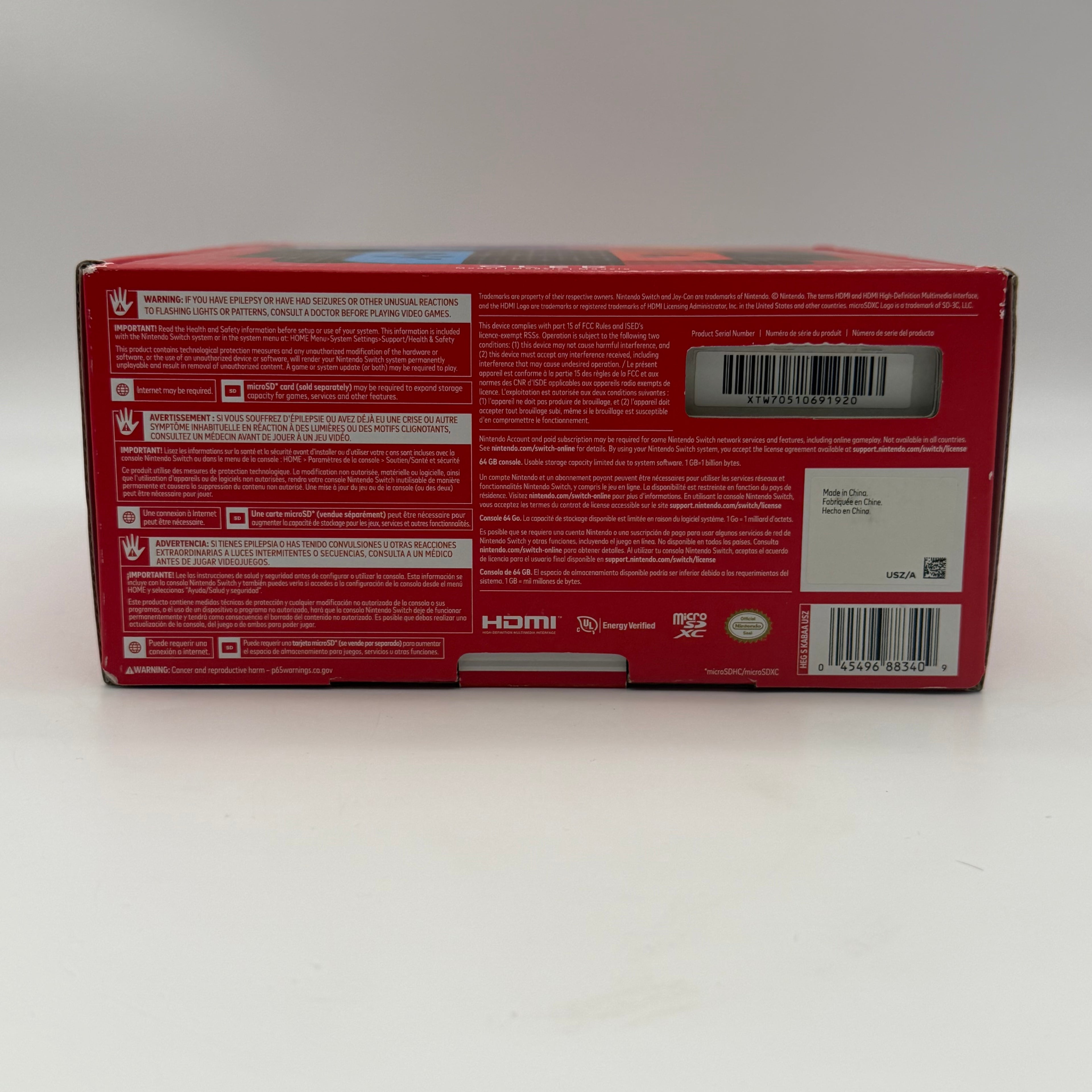 Nintendo Switch OLED Model HEG-001 Handheld Console 64GB Neon Red/Blue - New in Box