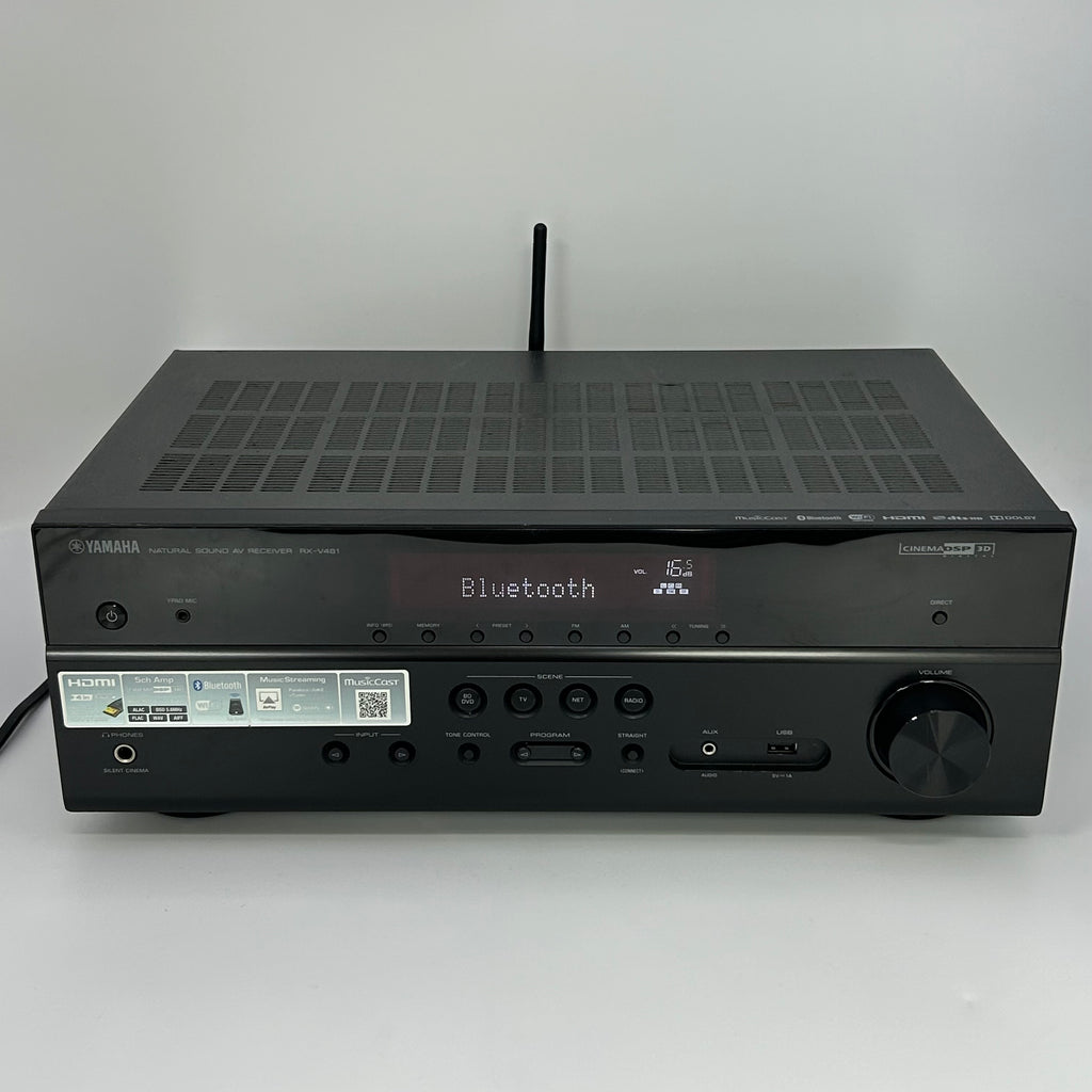 Black Yamaha RX-V481 5.1 Channel AV Receiver Wi-Fi Bluetooth Home Theater - Untested - Parts Only