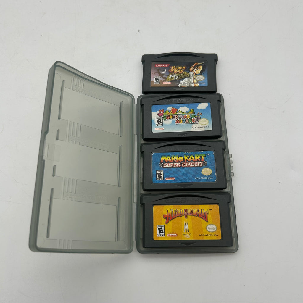 Nintendo Game Boy Advance SP (AGS-001) w/ Charger and 4 games - Tested