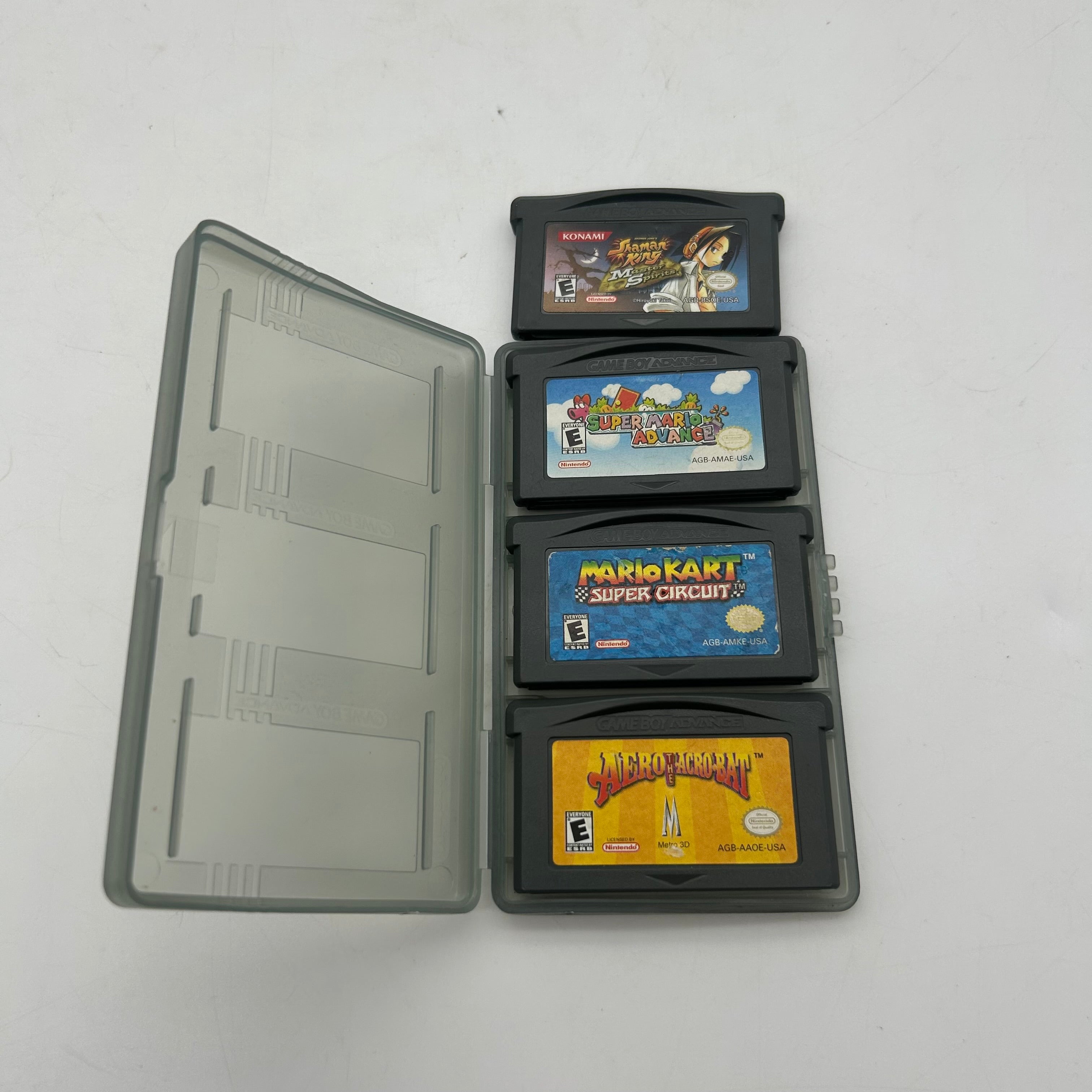 Nintendo Game Boy Advance SP (AGS-001) w/ Charger and 4 games - Tested