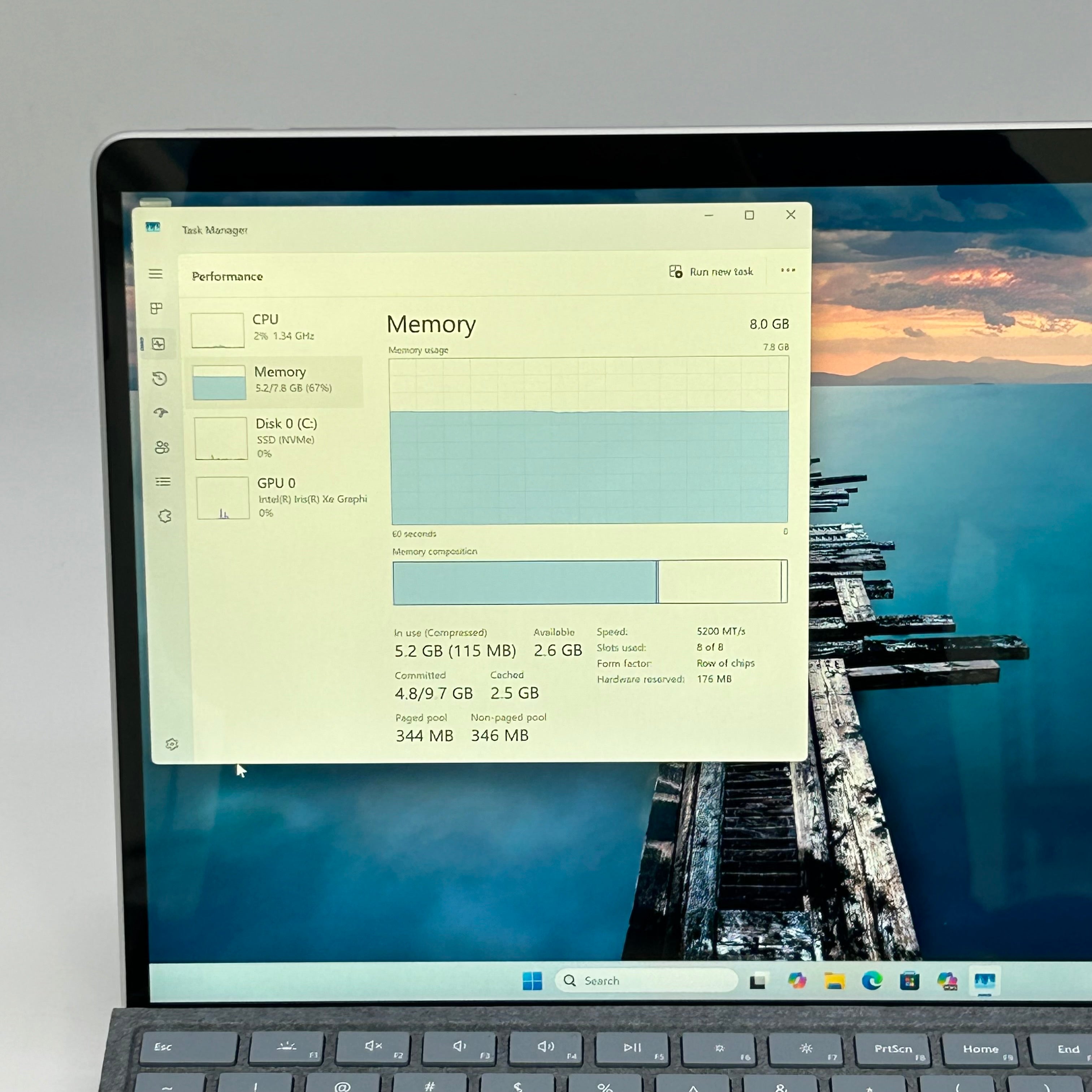 Microsoft Surface Pro 9 13-inch i5-1235U 8GB RAM 128GB SSD Silver w/ Keyboard
