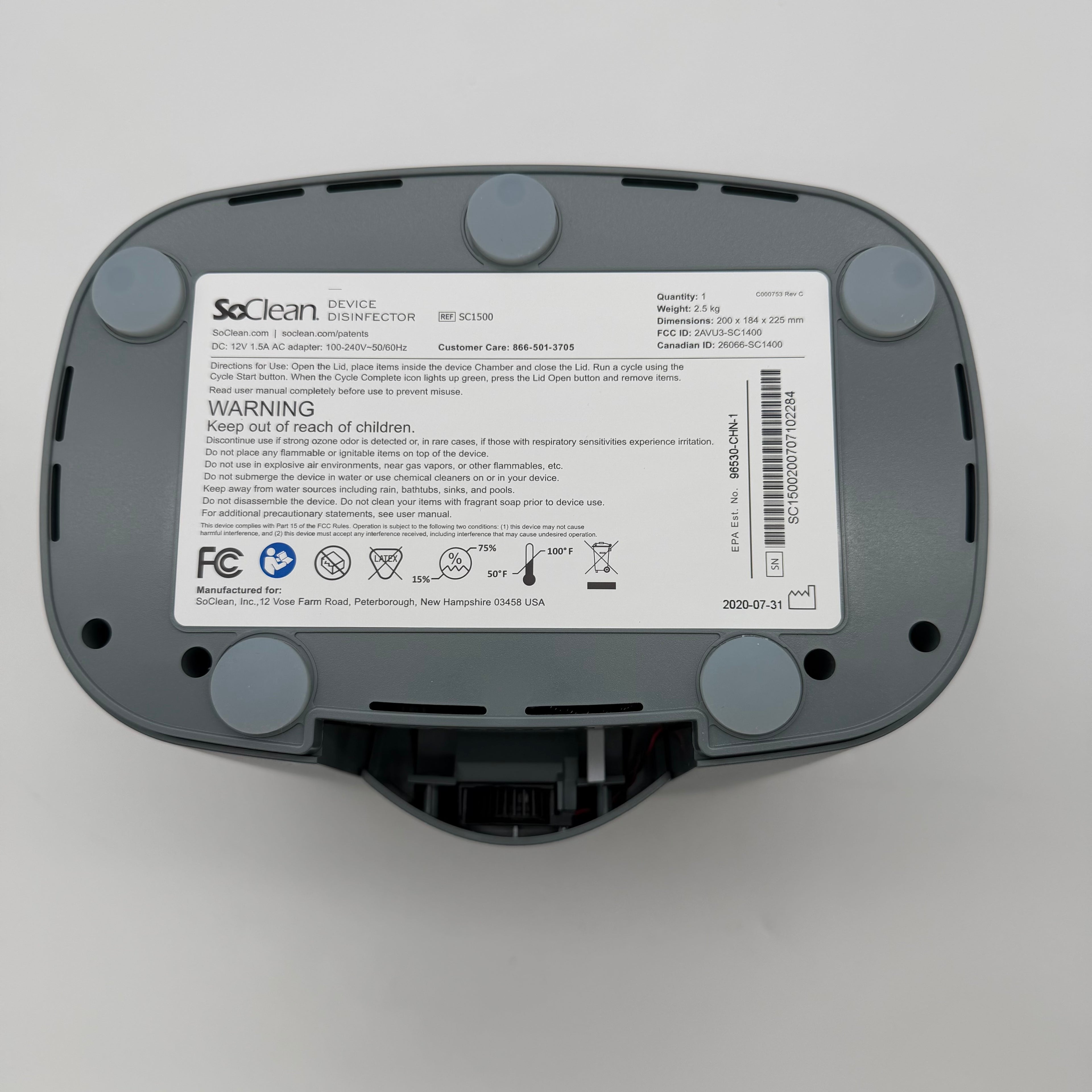 NEW SoClean O3 Smart Home Cleaning System SC1500 Device Disinfector Smartphones