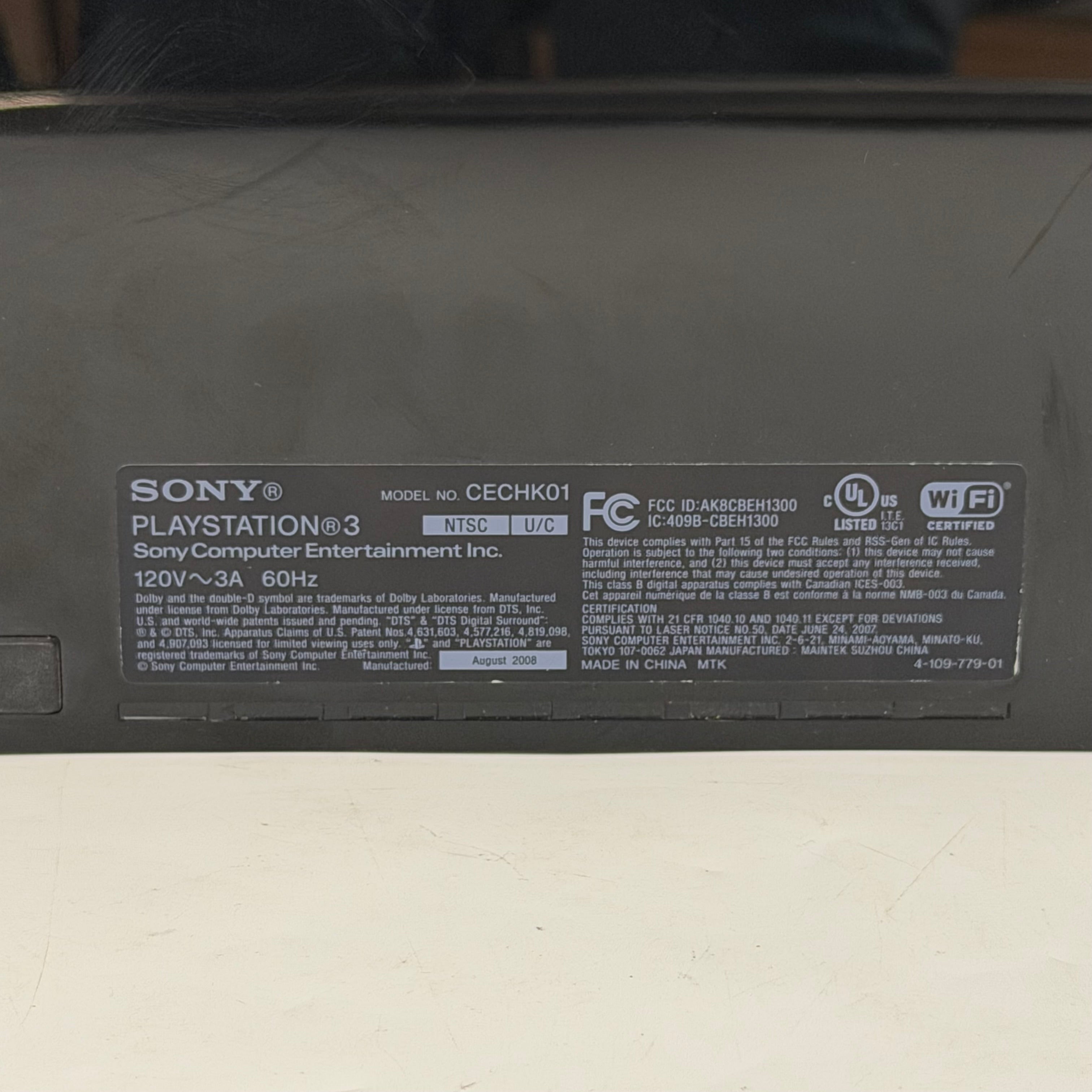 Sony PlayStation 3 FAT CECHK01 80GB Console w/ Controller & 4 Games - Tested