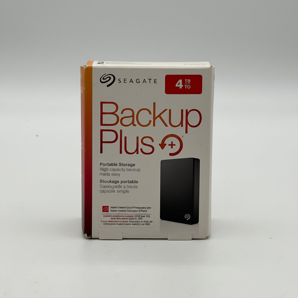Seagate Backup Plus Portable 4TB External HDD USB 3.0 Hard Drive - Black NEW
