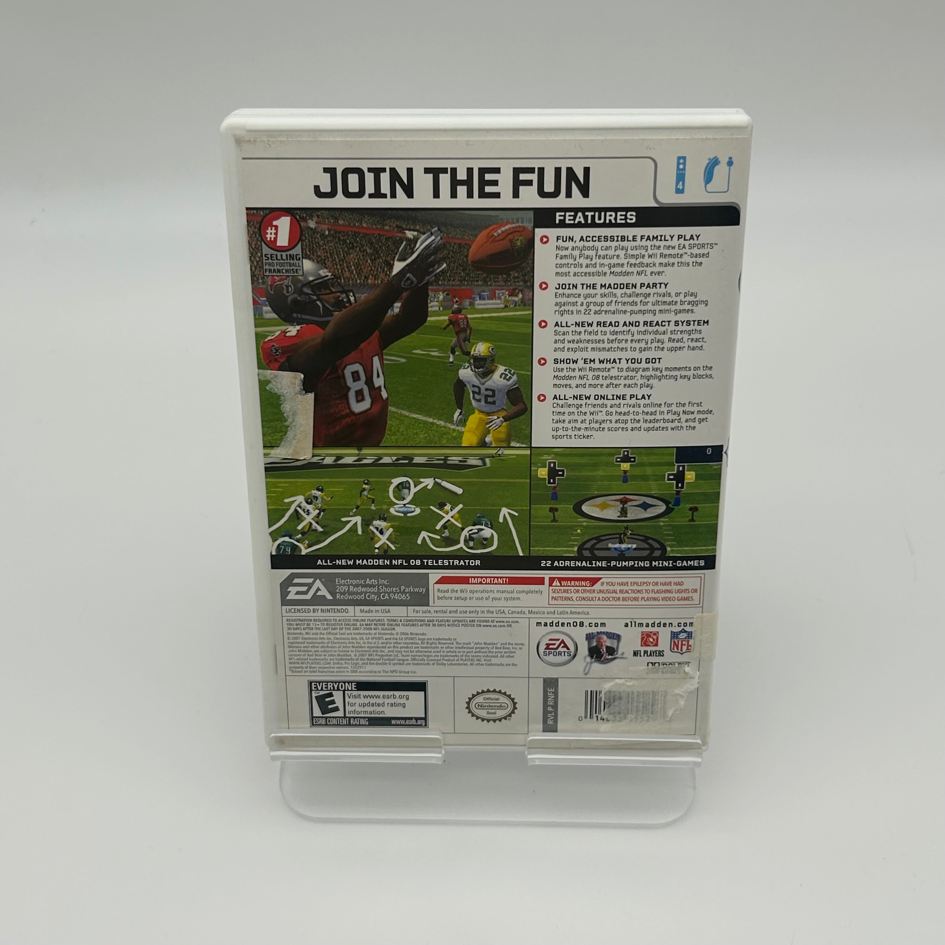 Madden NFL 8 Wii With Manual and Case - Used