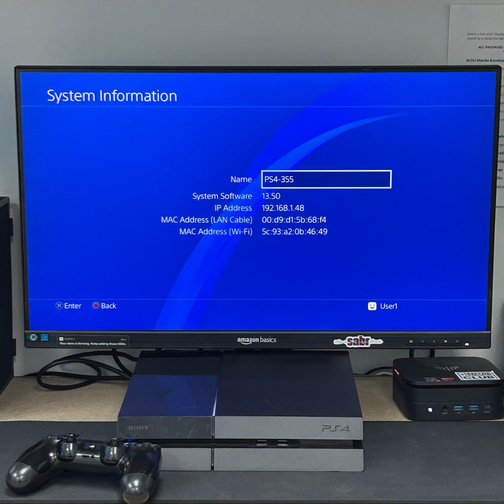 Sony PS4 500GB Console CUH-1115A Black with 1 Controller - Tested & Working