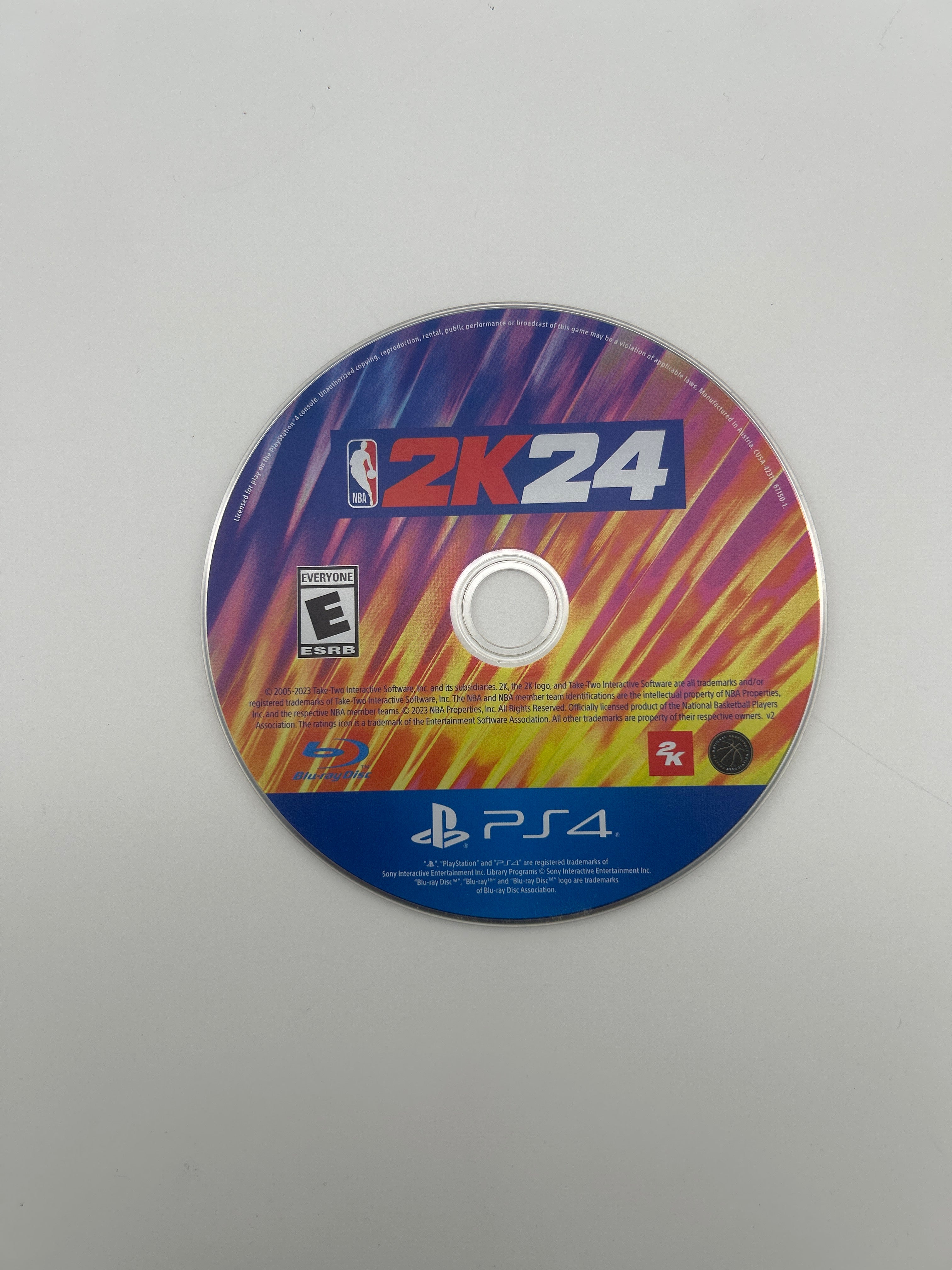Playstation 4 NBA 2K24 Video Game Purple CD only - Used
