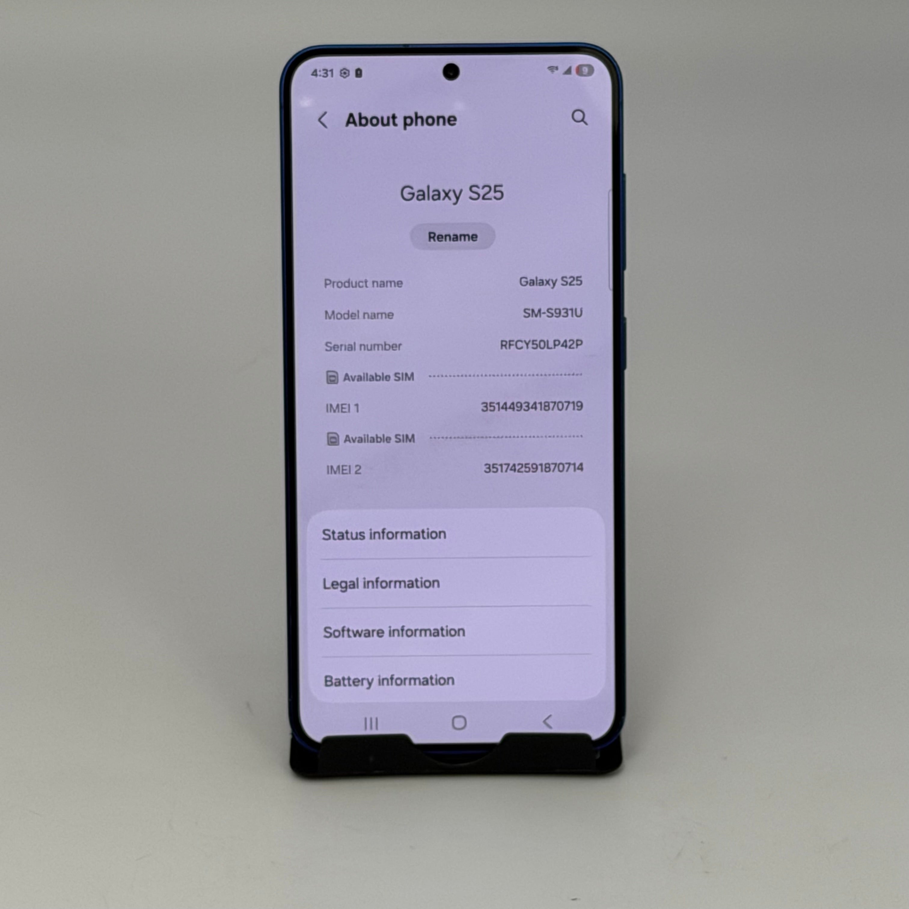 T-Mobile Samsung Galaxy S25 256GB Navy SM-S931U