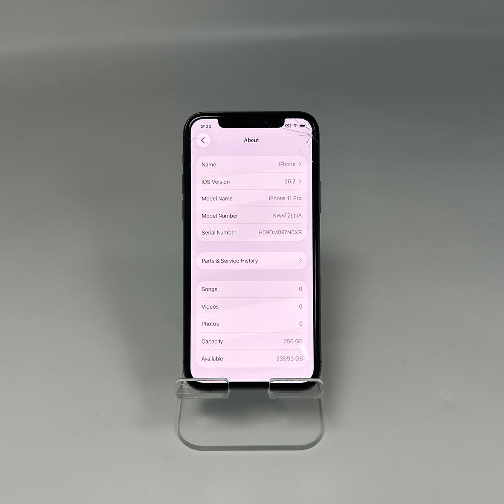 Apple iPhone 11 Pro 256GB Space Gray, Fully Unlocked (No Face ID)- *READ