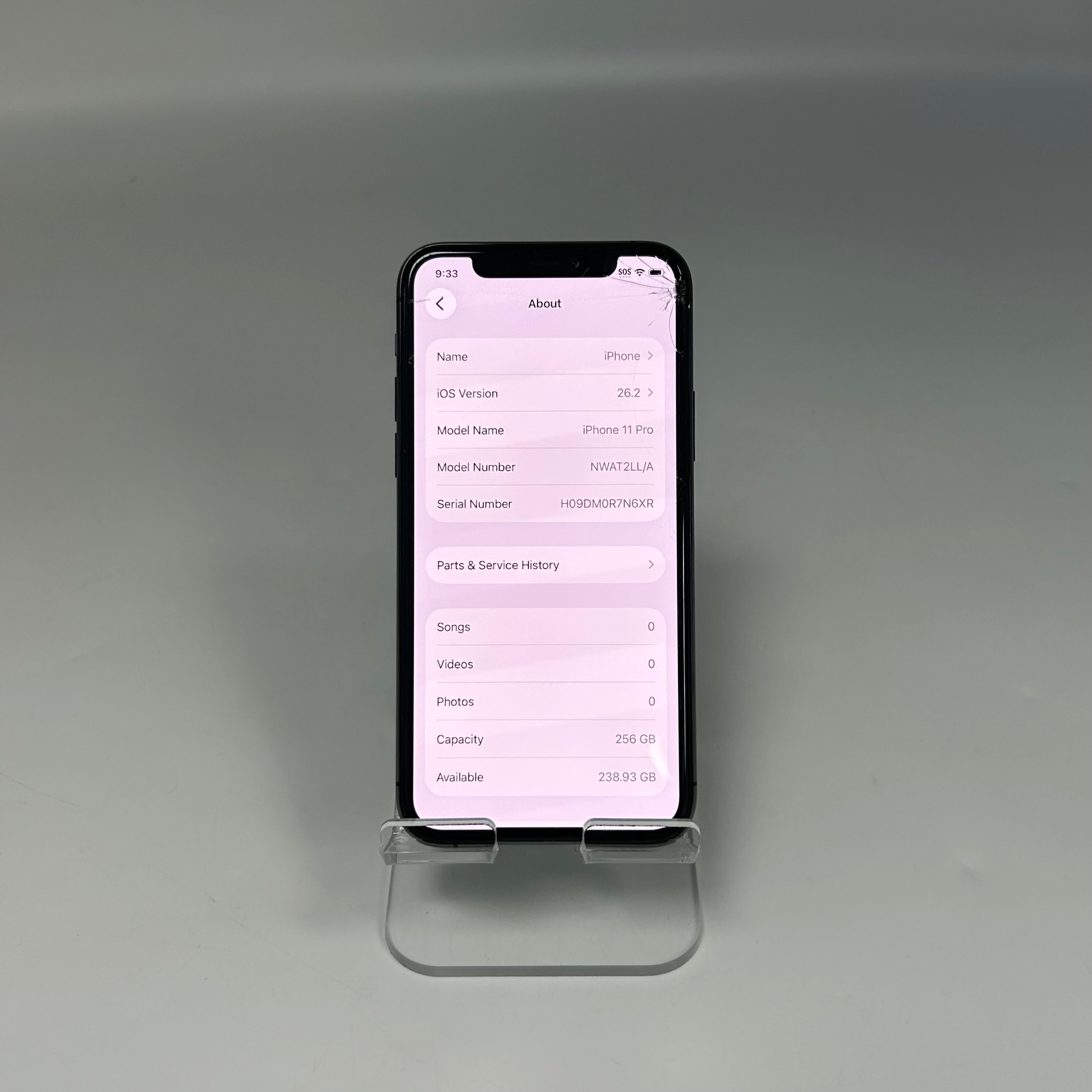 Apple iPhone 11 Pro 256GB Space Gray, Fully Unlocked (No Face ID)- *READ