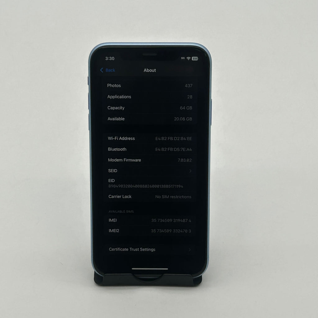 Apple iPhone XR A1984 64GB | Blue | UNLOCKED | READ