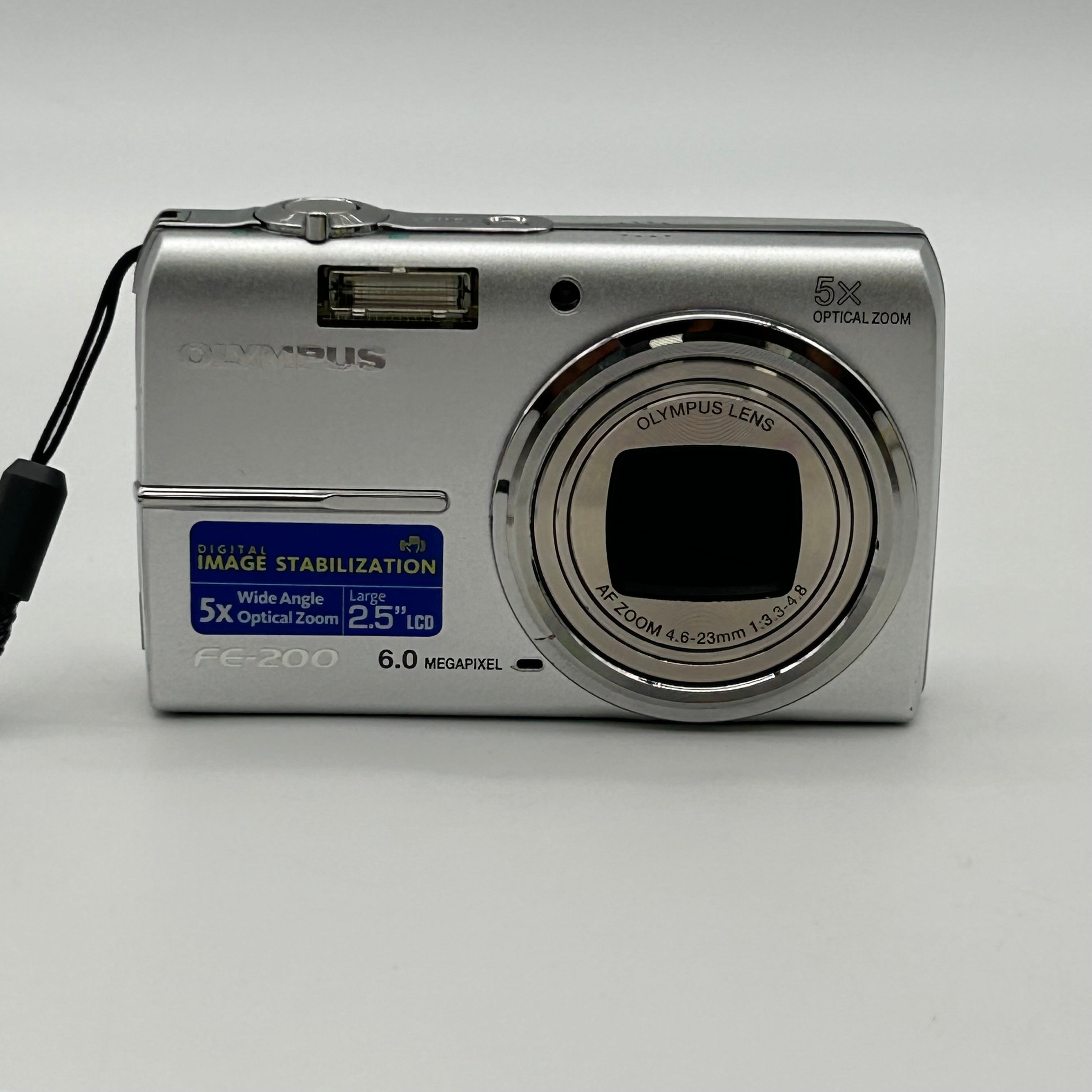Olympus FE-200 6.0MP Digital Camera Silver Bundle - Tested Working 1GB xD Card