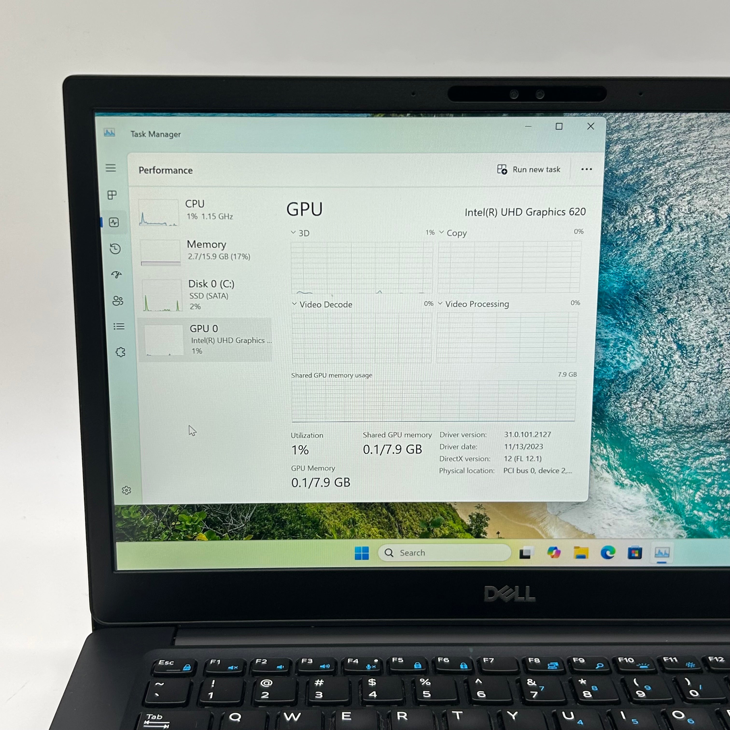 Dell Latitude 7490 14-inch Intel Core i5-8350U 16GB RAM 128GB SSD Black Laptop