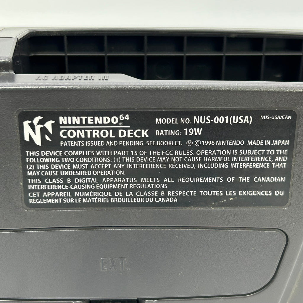 Nintendo 64 N64 Console NUS-001 w/Power Cord Powers On-UNTESTED-Parts Only