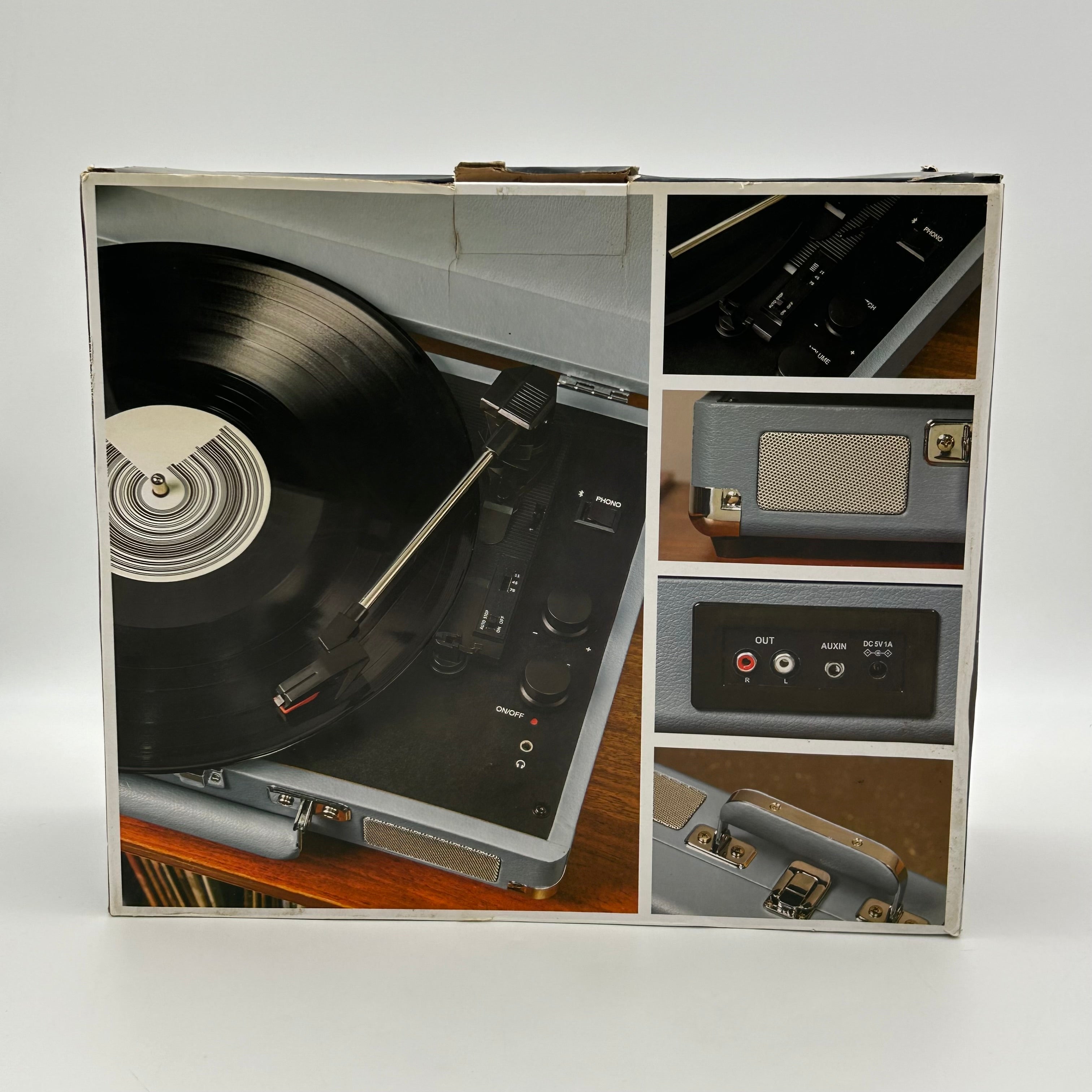Crosley Cruiser Deluxe Turntable CR8005D-TN Slate Blue New Open Box Bluetooth