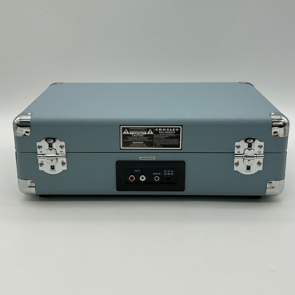 Crosley Cruiser Deluxe Turntable CR8005D-TN Slate Blue New Open Box Bluetooth