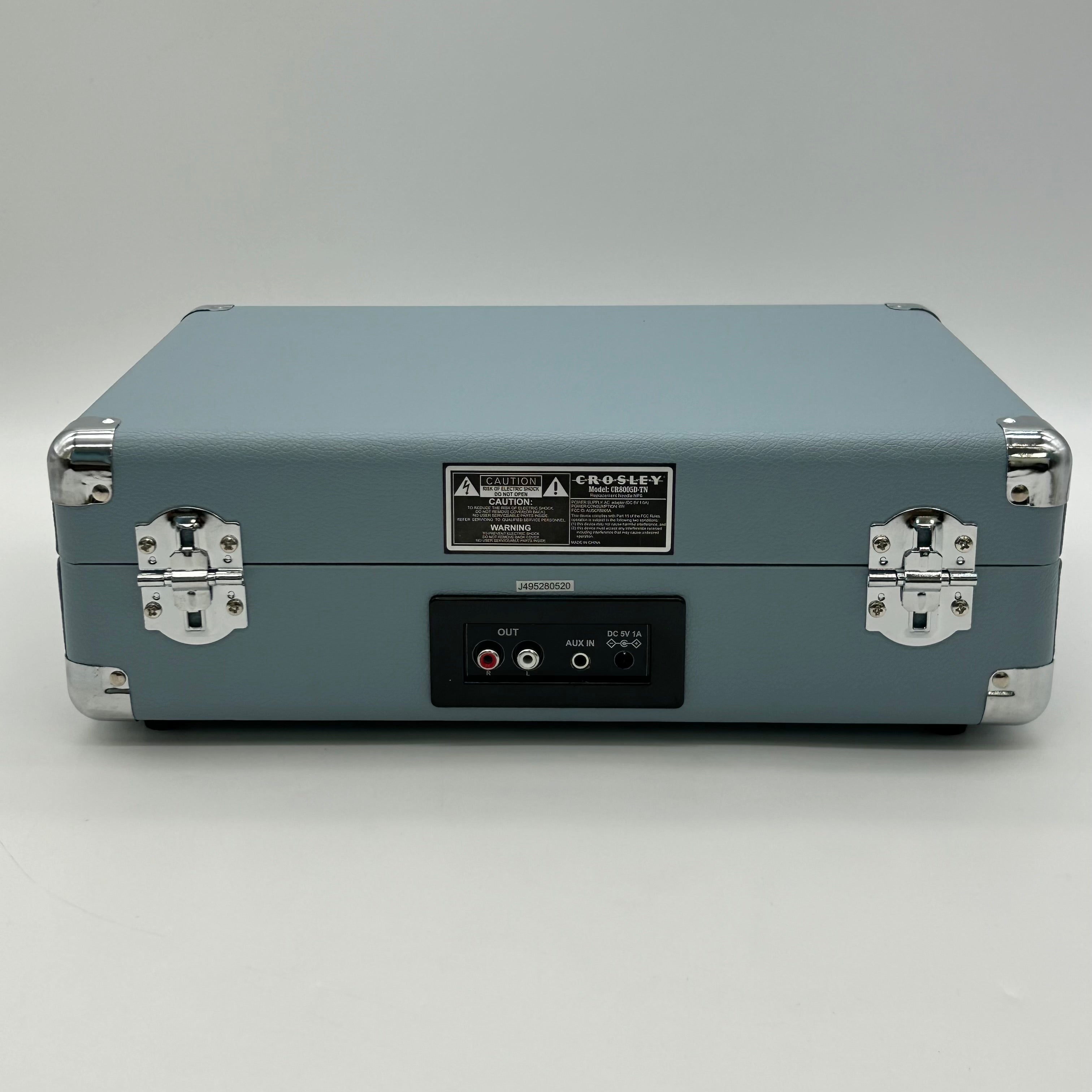 Crosley Cruiser Deluxe Turntable CR8005D-TN Slate Blue New Open Box Bluetooth