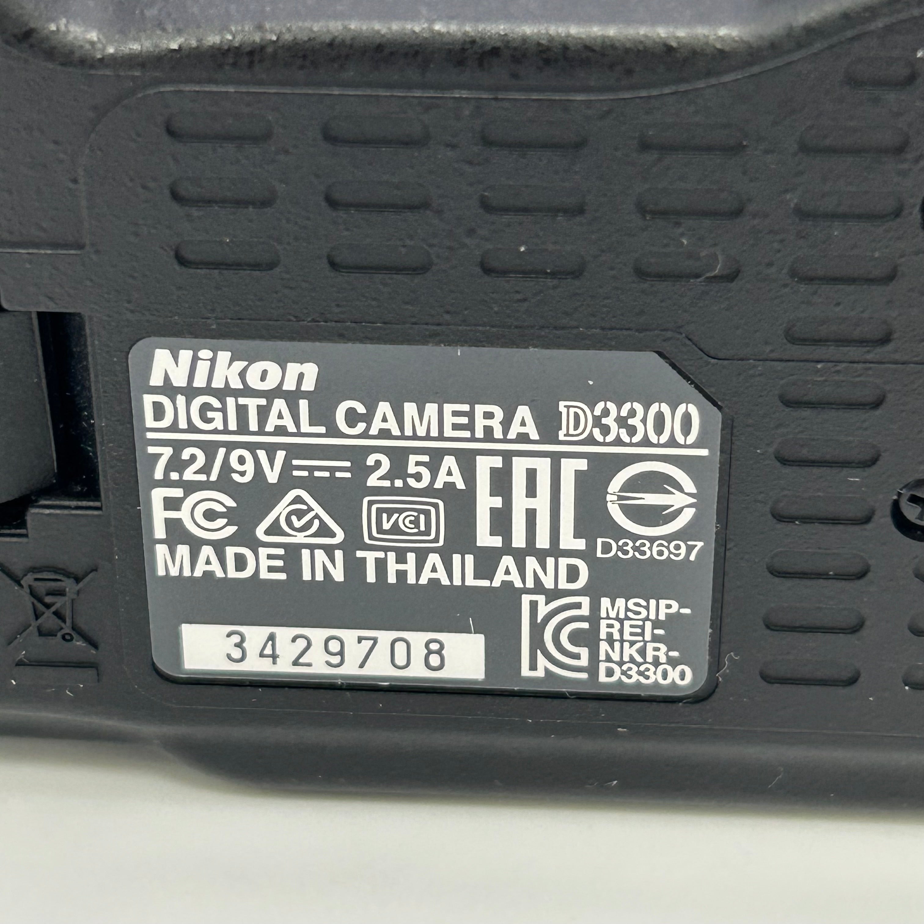 Nikon D3300 Digital SLR Camera - Black (Body Only) - READ