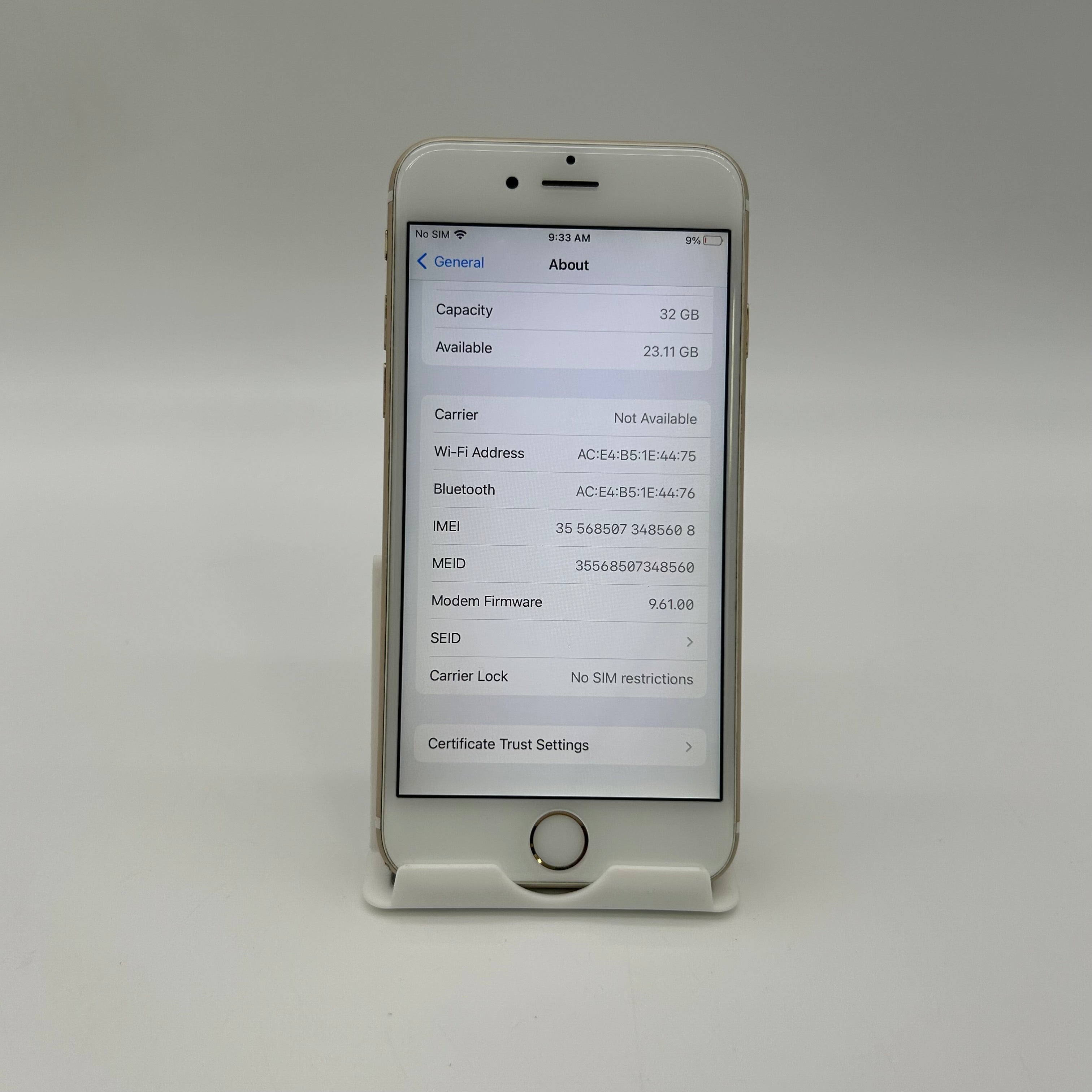 Apple iPhone 6s 32GB Rose Gold Unlocked 60%BH
