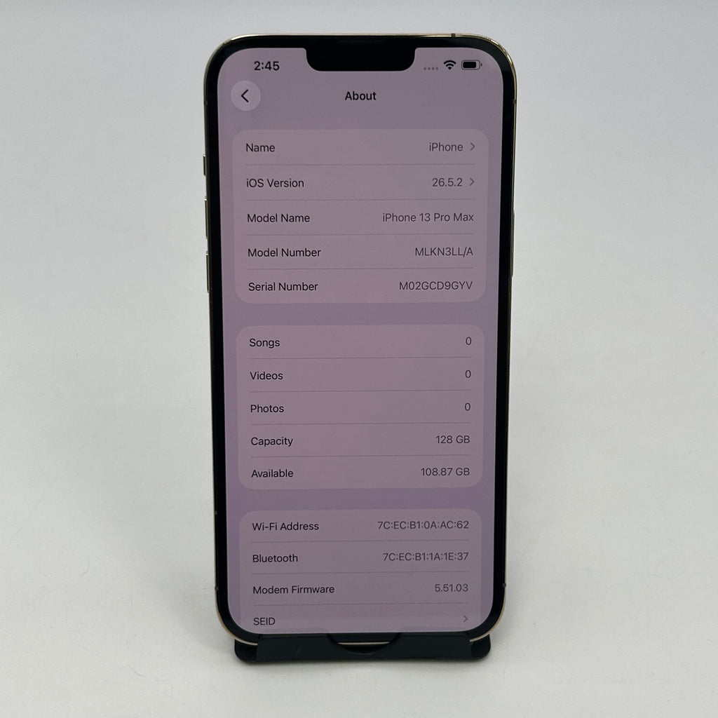 Apple iPhone 13 Pro Max A2484 128GB 86%BH Gold