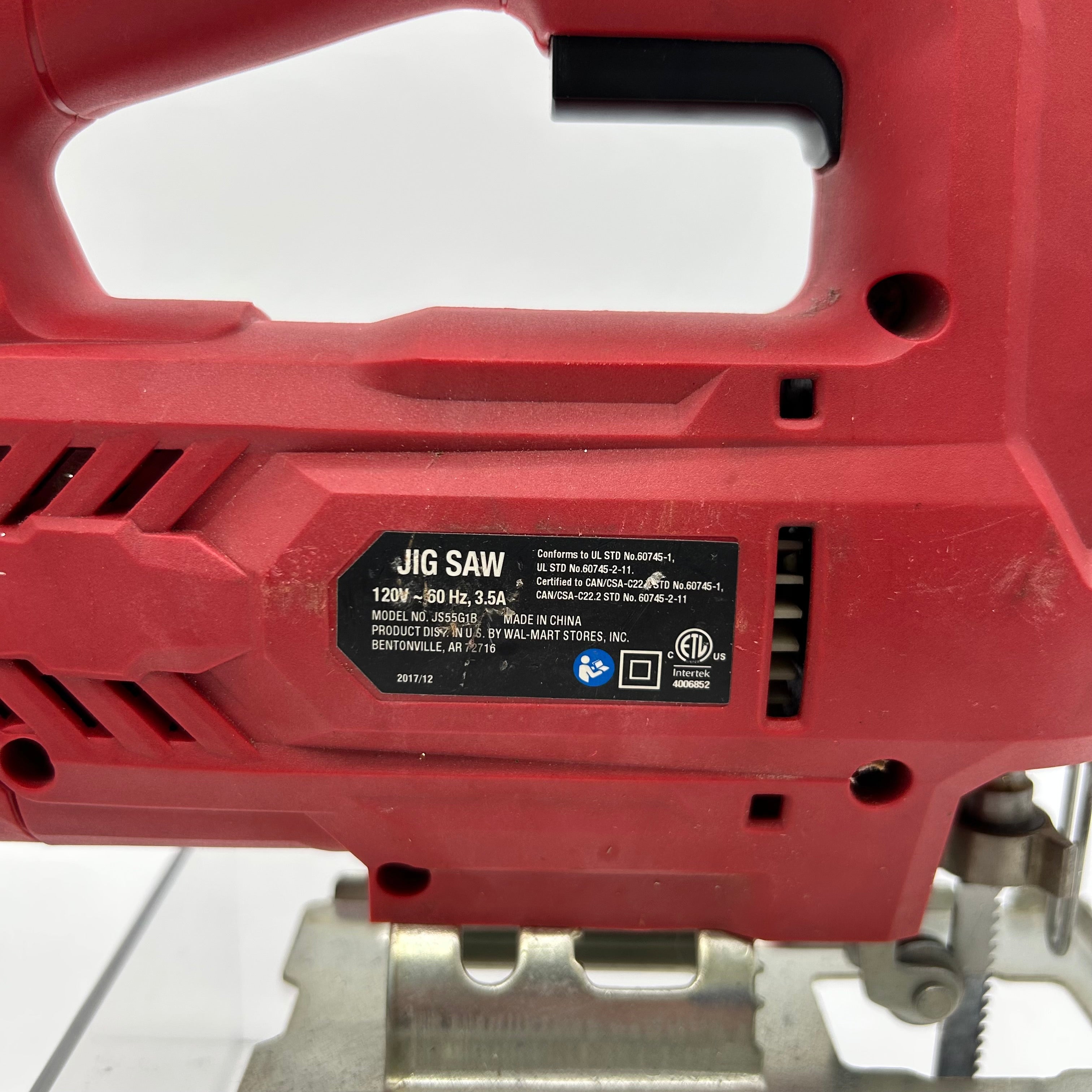 Hyper Tough 3.5-Amp Jigsaw. 120 V ~ 60 Hz Model# JS55G1B