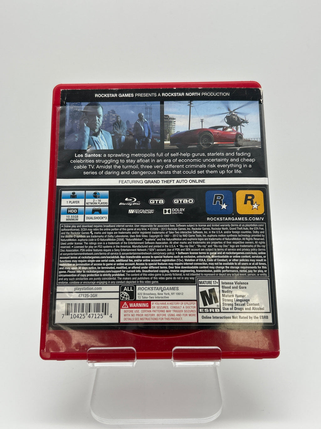 Grand Theft Auto V PlayStation 3 PS3 With Manual and Case - Used