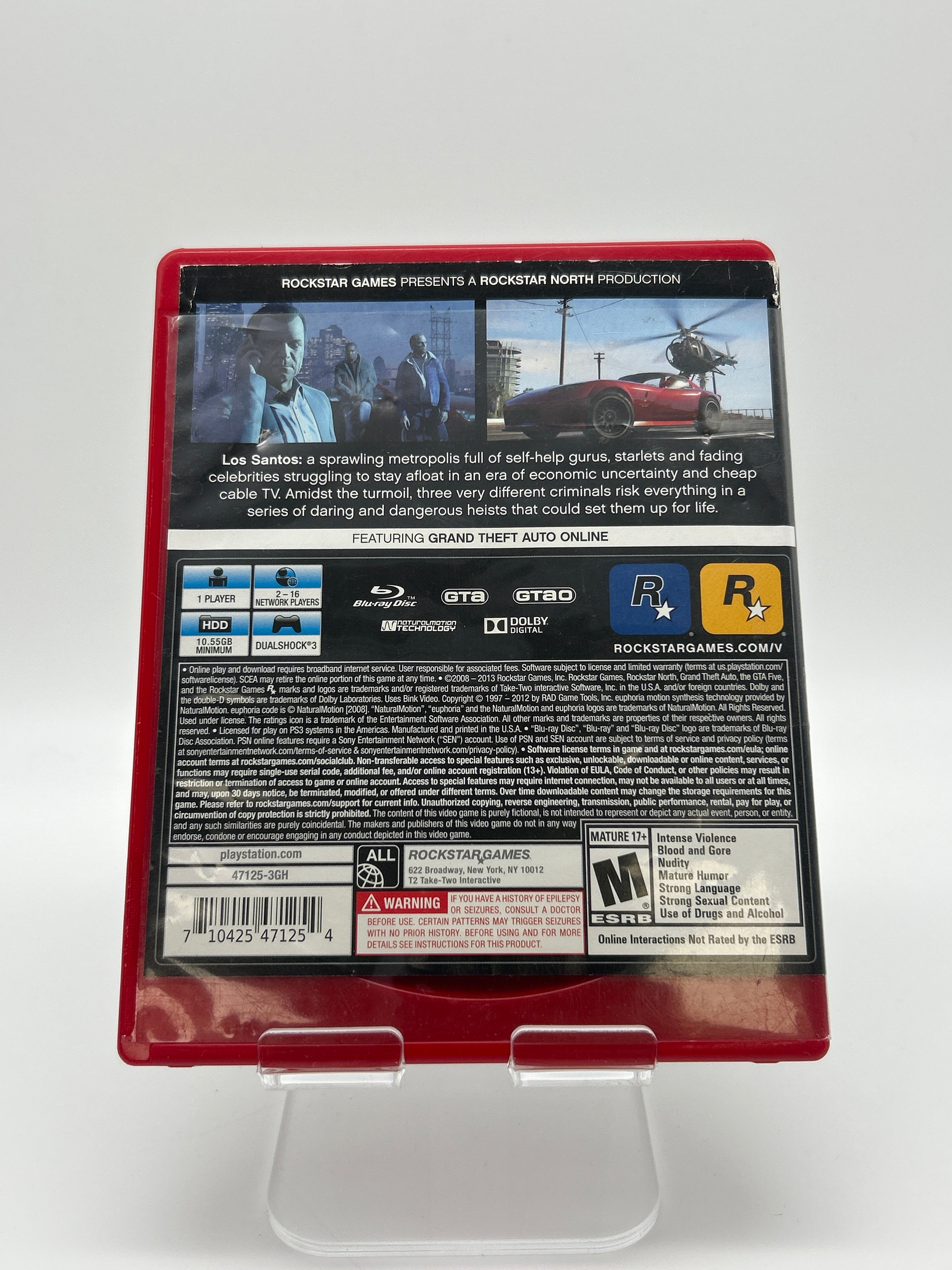 Grand Theft Auto V PlayStation 3 PS3 With Manual and Case - Used